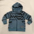 MINTI zip hoodie size 4 boys blue/black