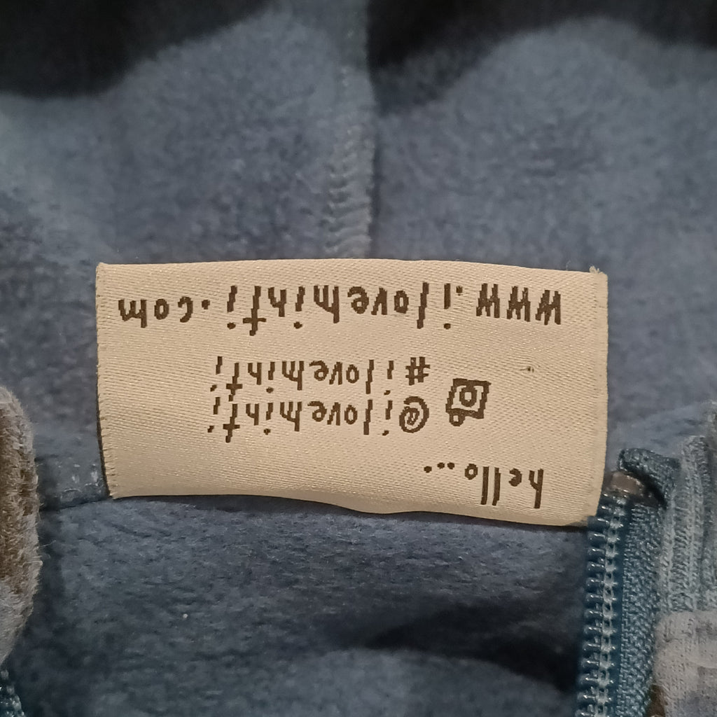 MINTI zip hoodie size 4 boys blue/black