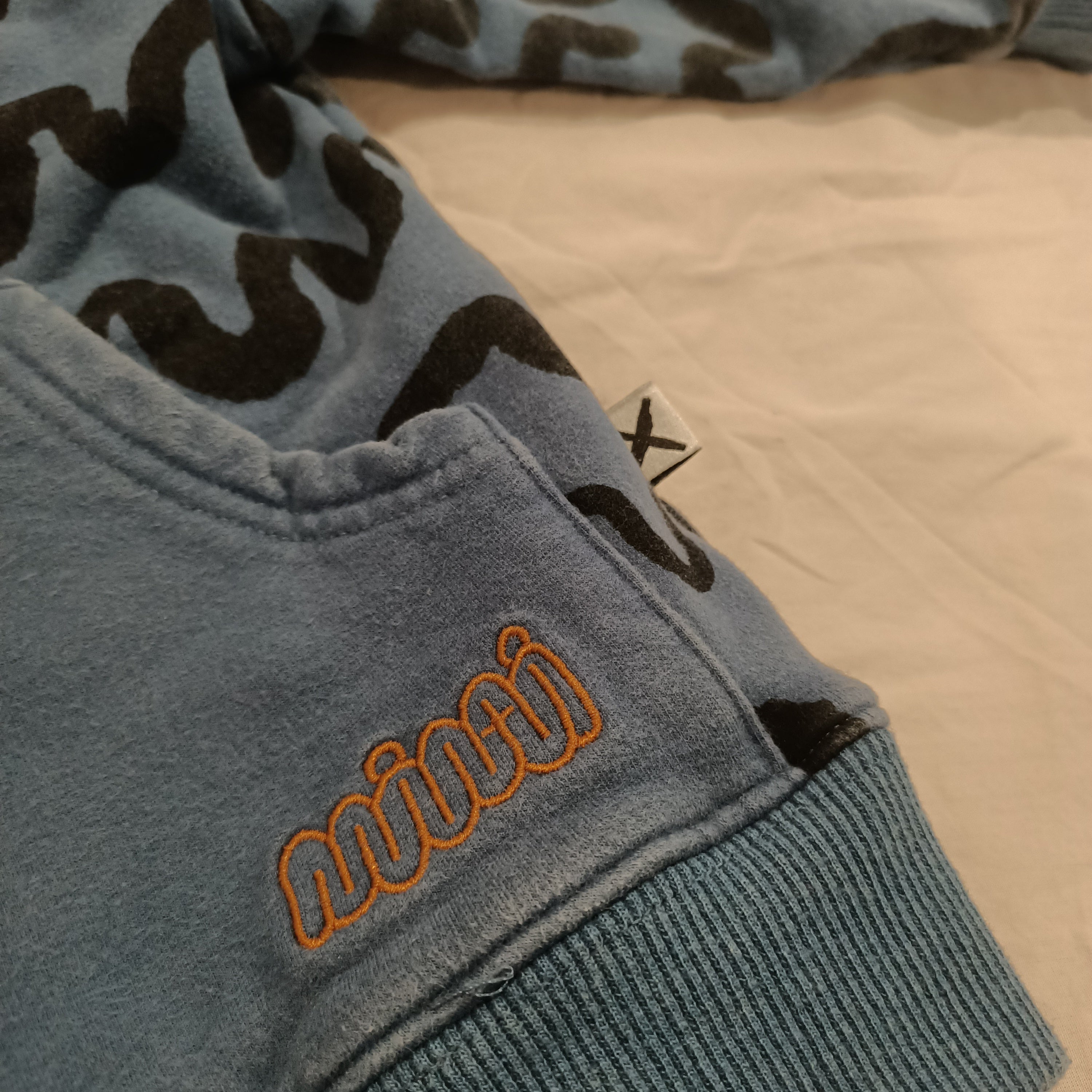 MINTI zip hoodie size 4 boys blue/black