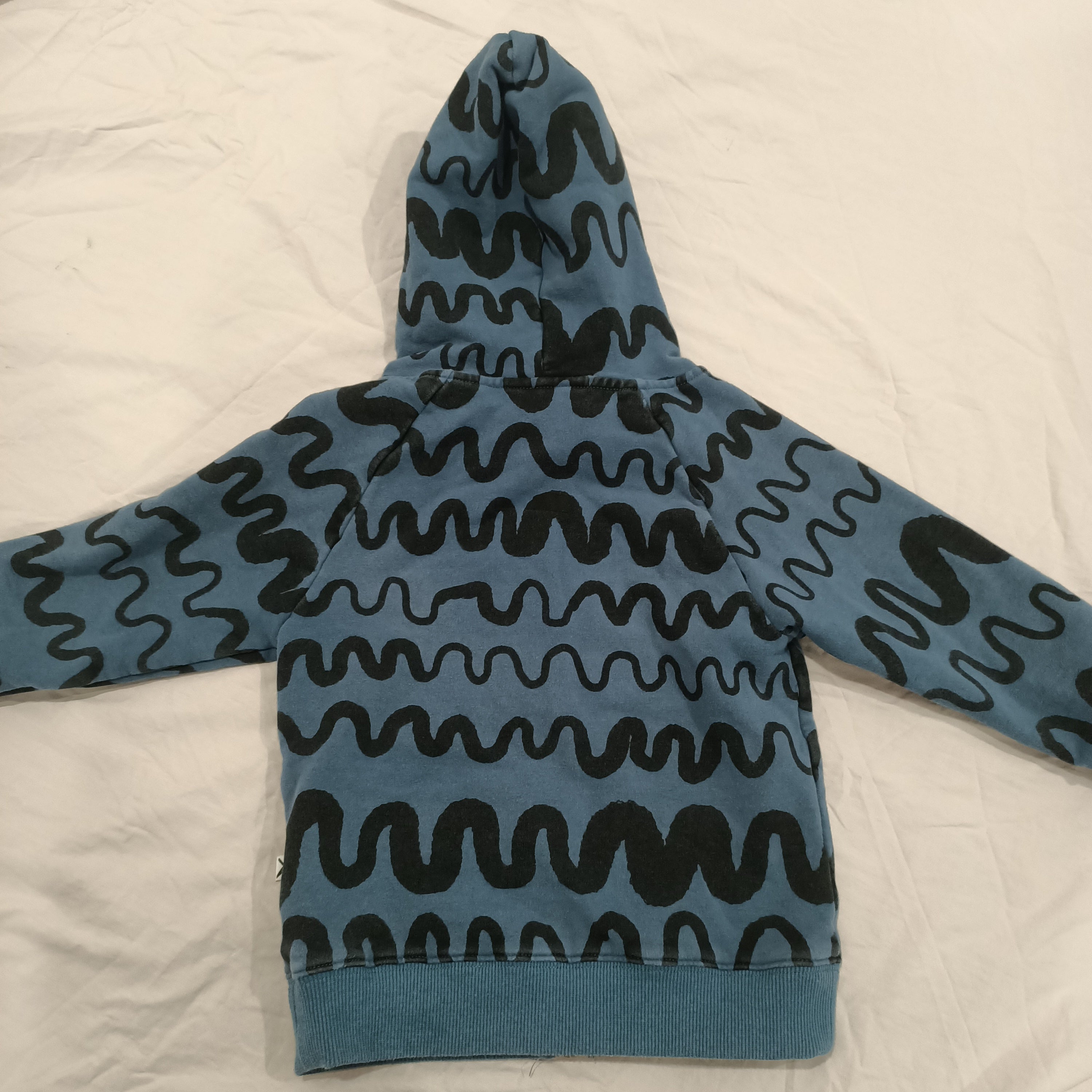 MINTI zip hoodie size 4 boys blue/black