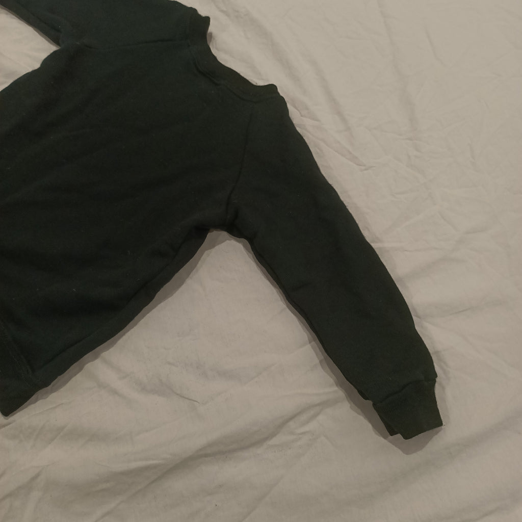 LITTLE FLOCK OF HORNS Merino jumper size 2-3y boys black BOOM