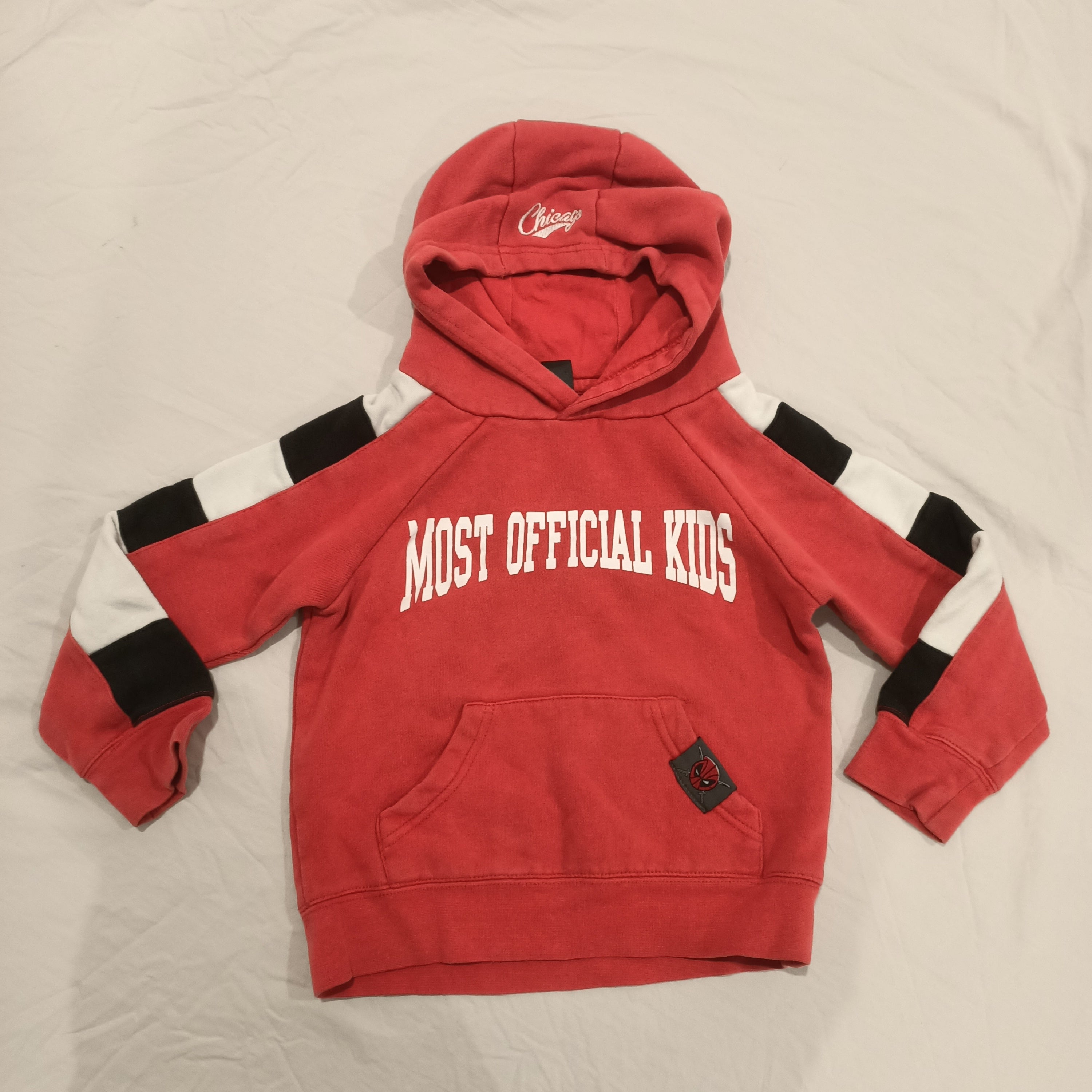 M.O.K hoodie size 4 boys Most Official Kids red