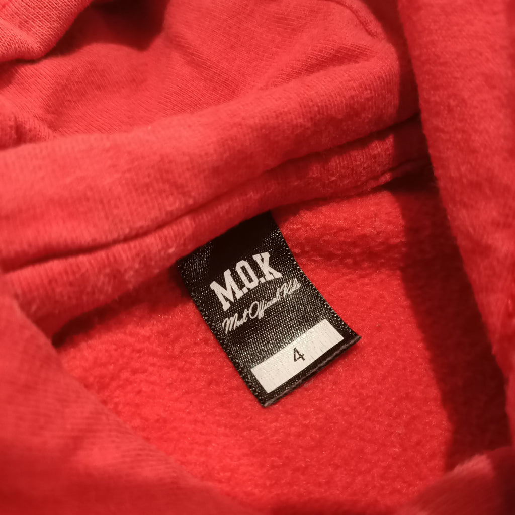 M.O.K hoodie size 4 boys Most Official Kids red