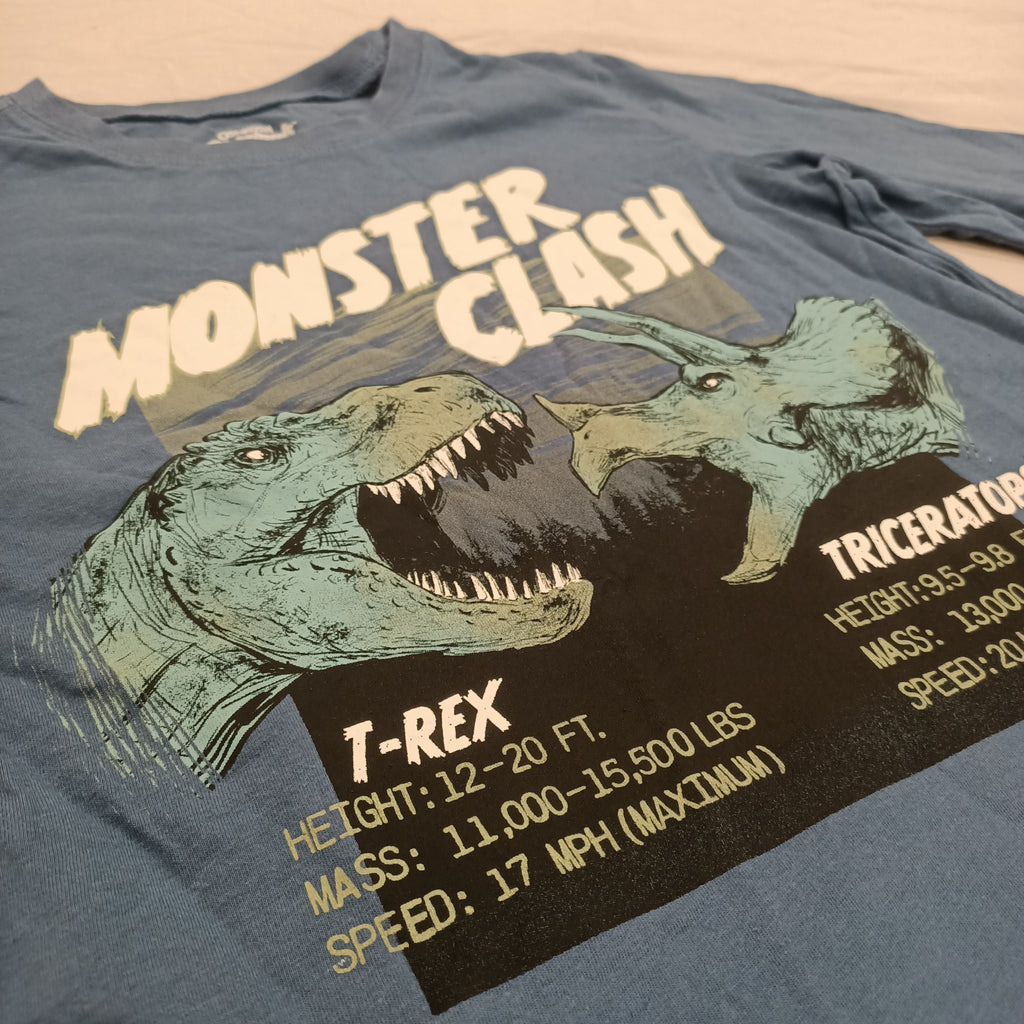 OSHKOSH top size 10y boys long sleeve MONSTER CLASH