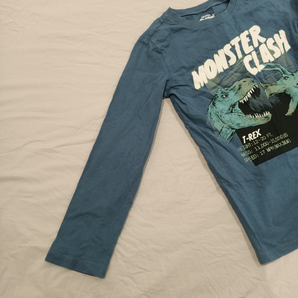 OSHKOSH top size 10y boys long sleeve MONSTER CLASH