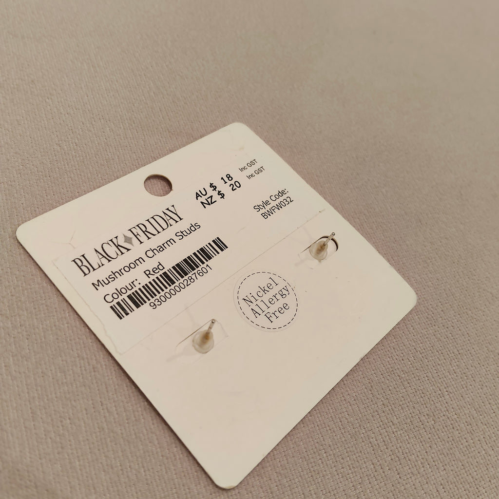 *NEW BLACK FRIDAY Mushroom earrings