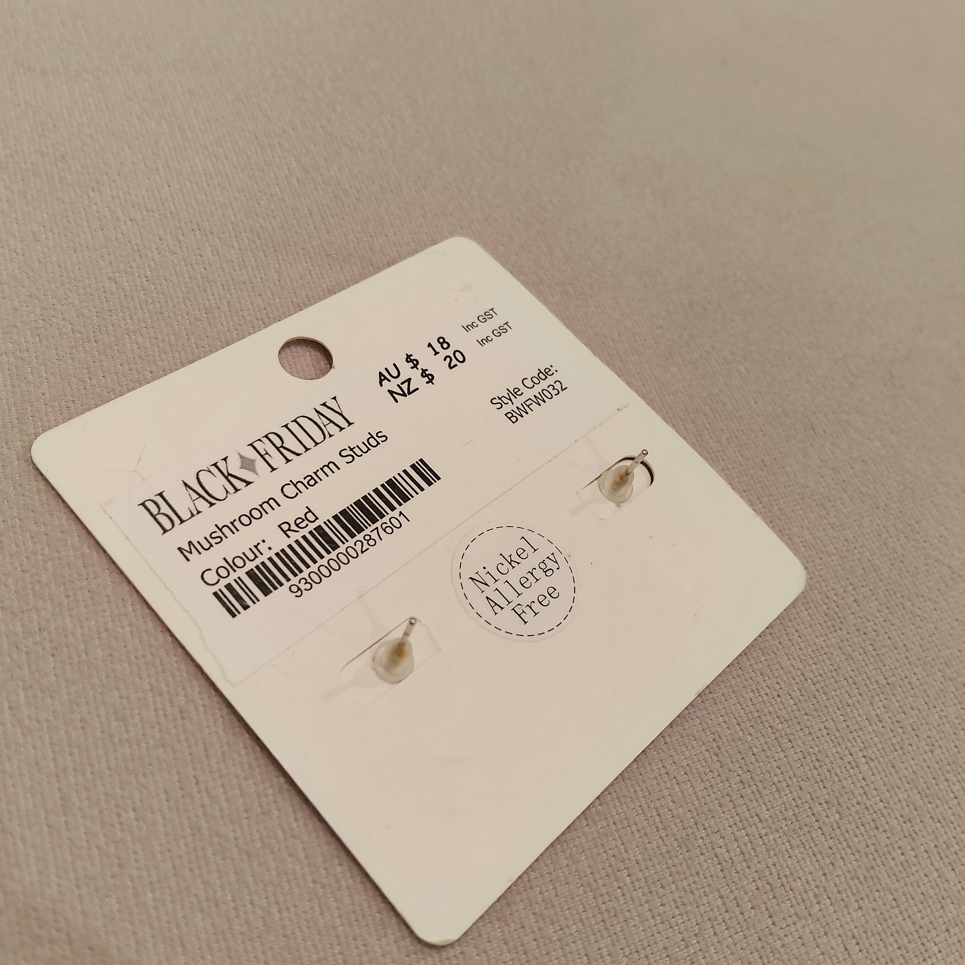 *NEW BLACK FRIDAY Mushroom earrings