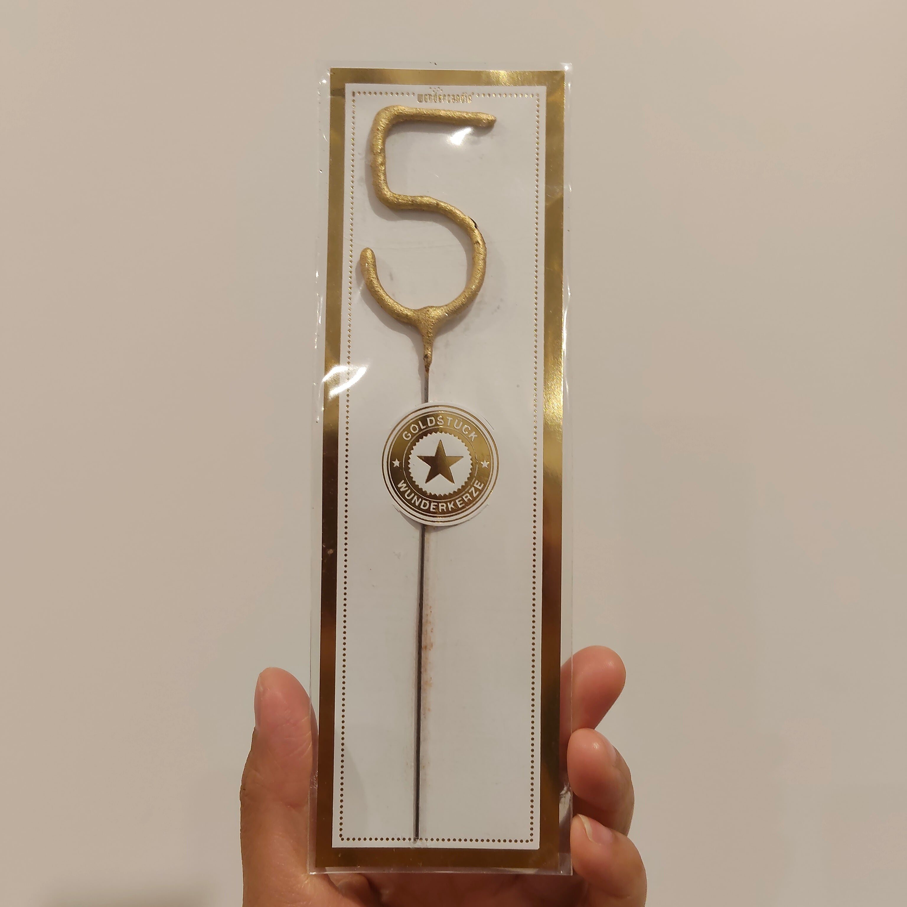 *NEW MERI MERI Sparkler Candle number 5