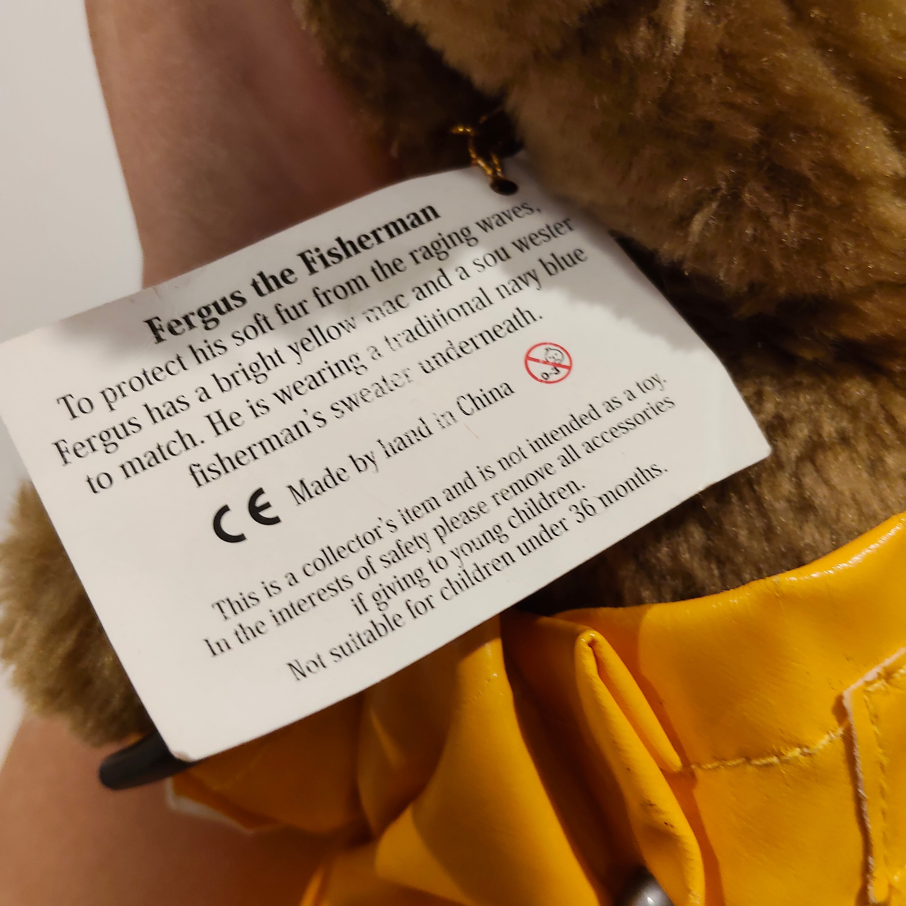 THE TEDDY BEAR COLLECTION Fergus the fisherman plush