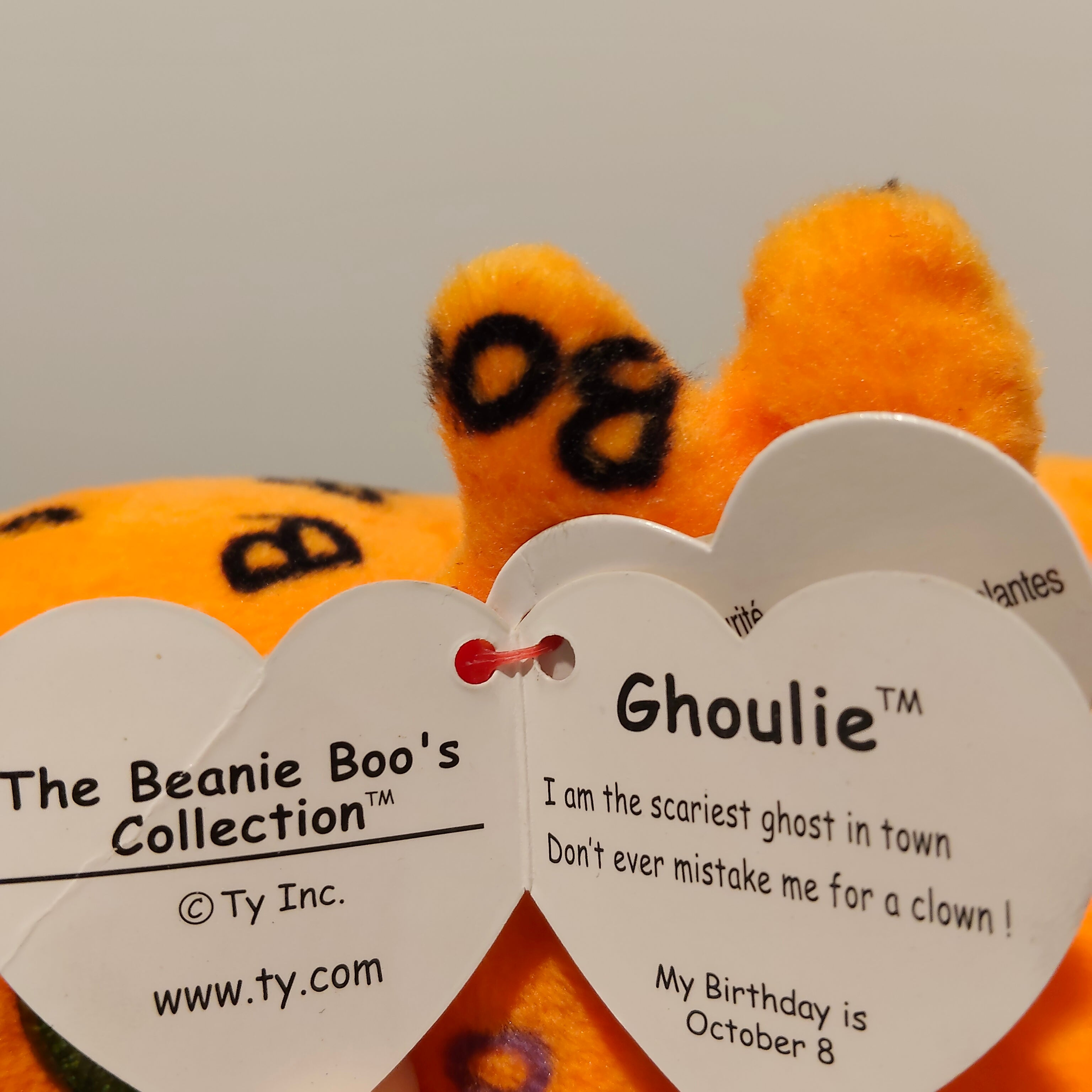 *NEW TY BEANIE BOOS Ghoulie ghosh plush toy BNWT