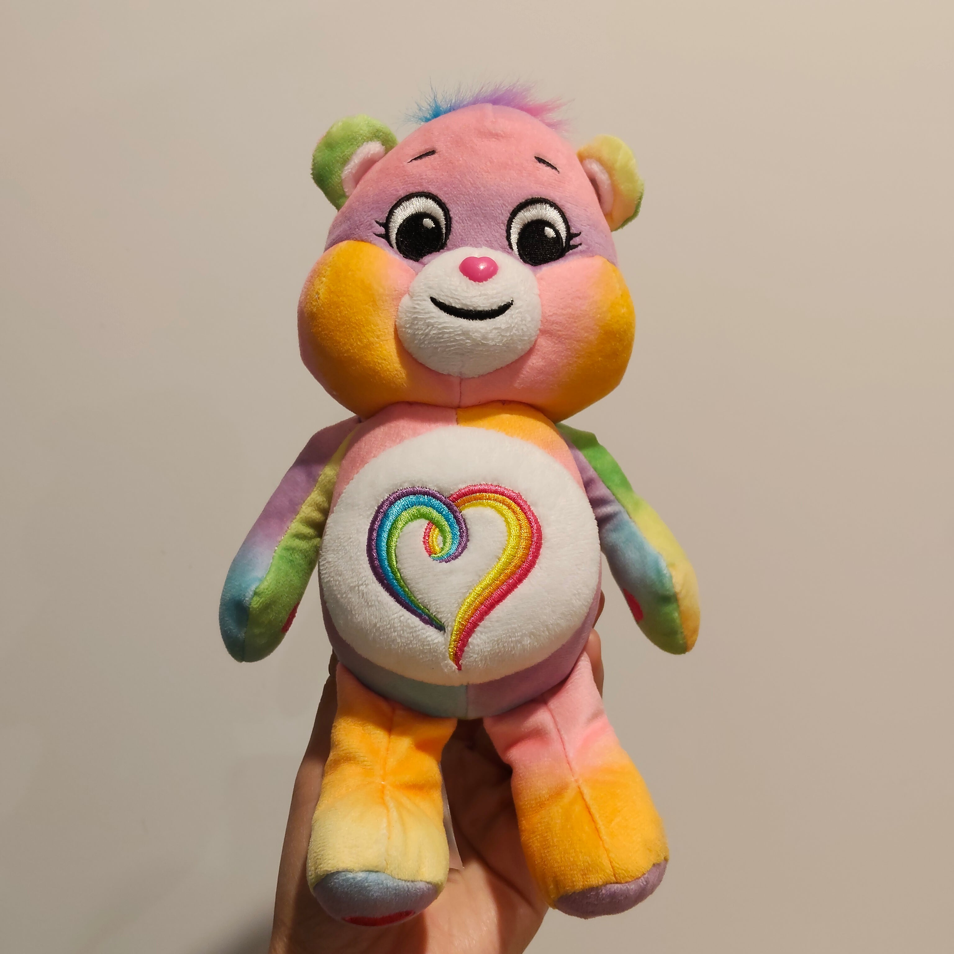 CARE BEAR rainbow heart soft toy