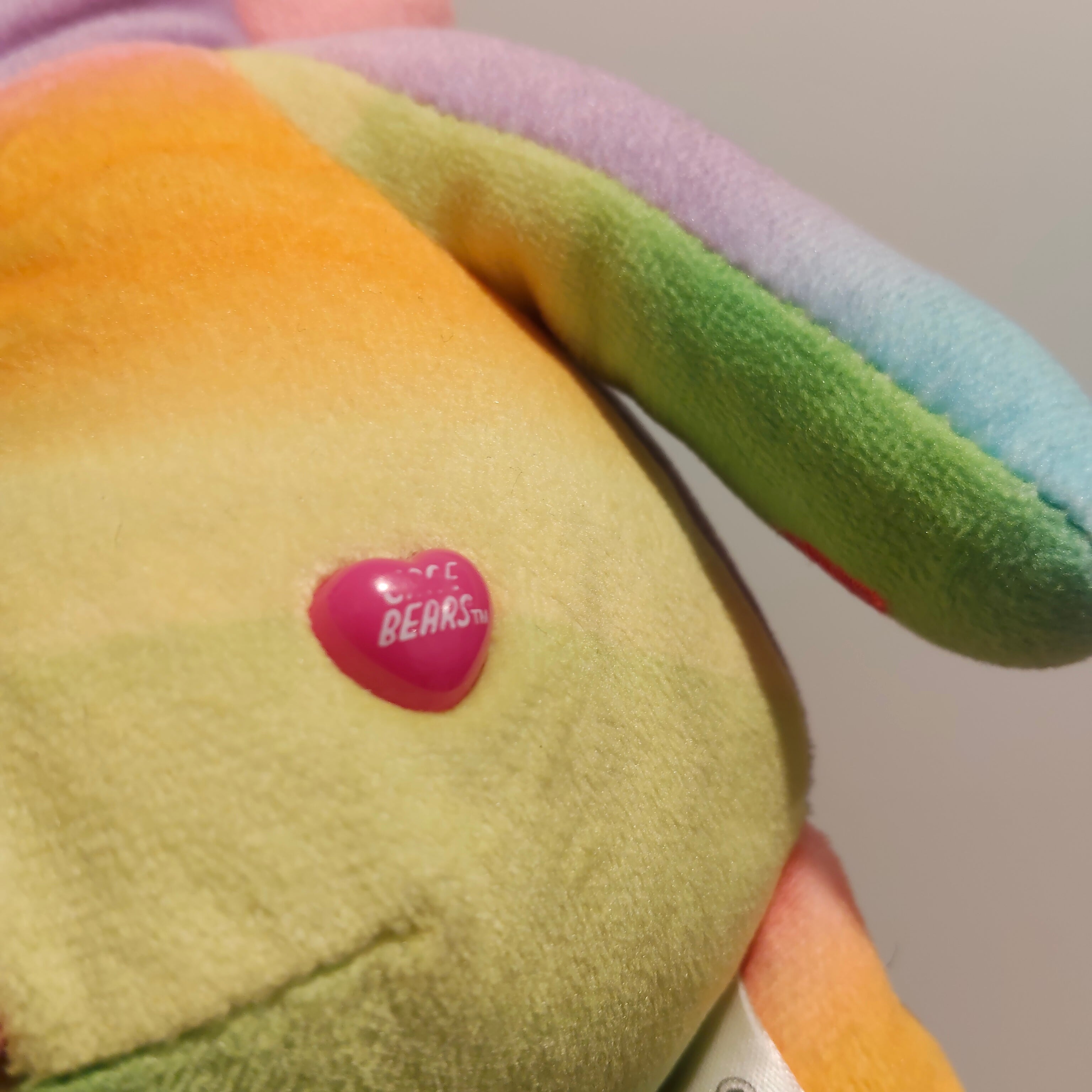 CARE BEAR rainbow heart soft toy