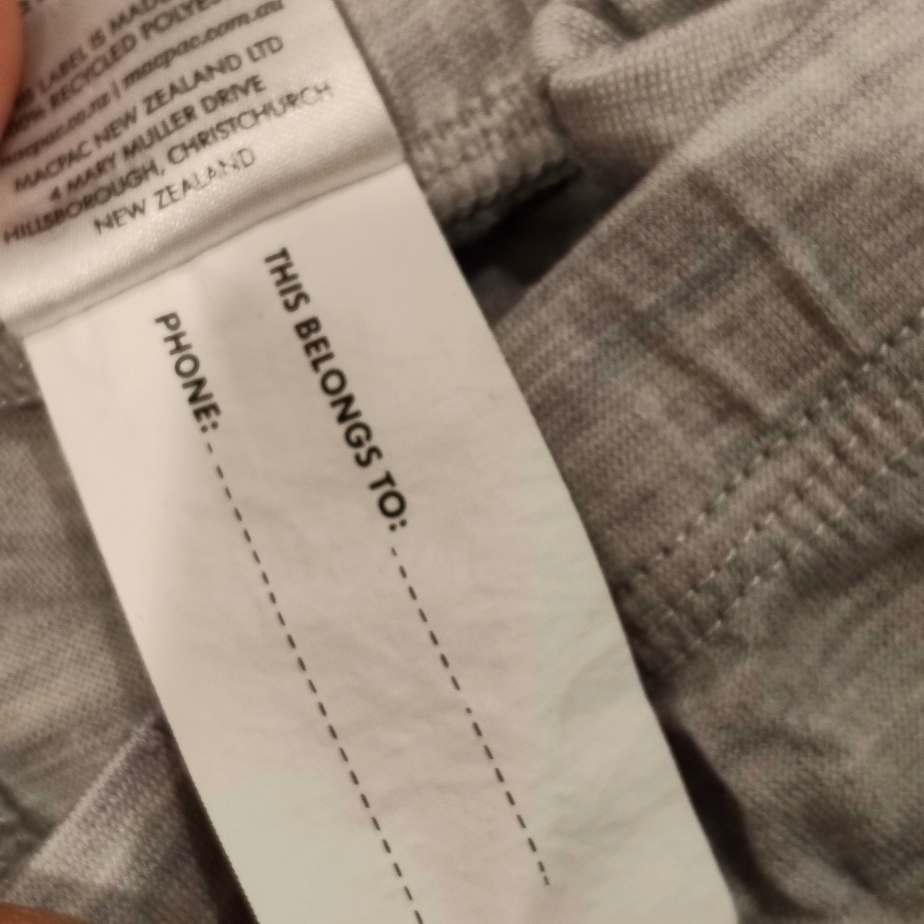 MACPAC Merino pants size 6m baby unisex grey