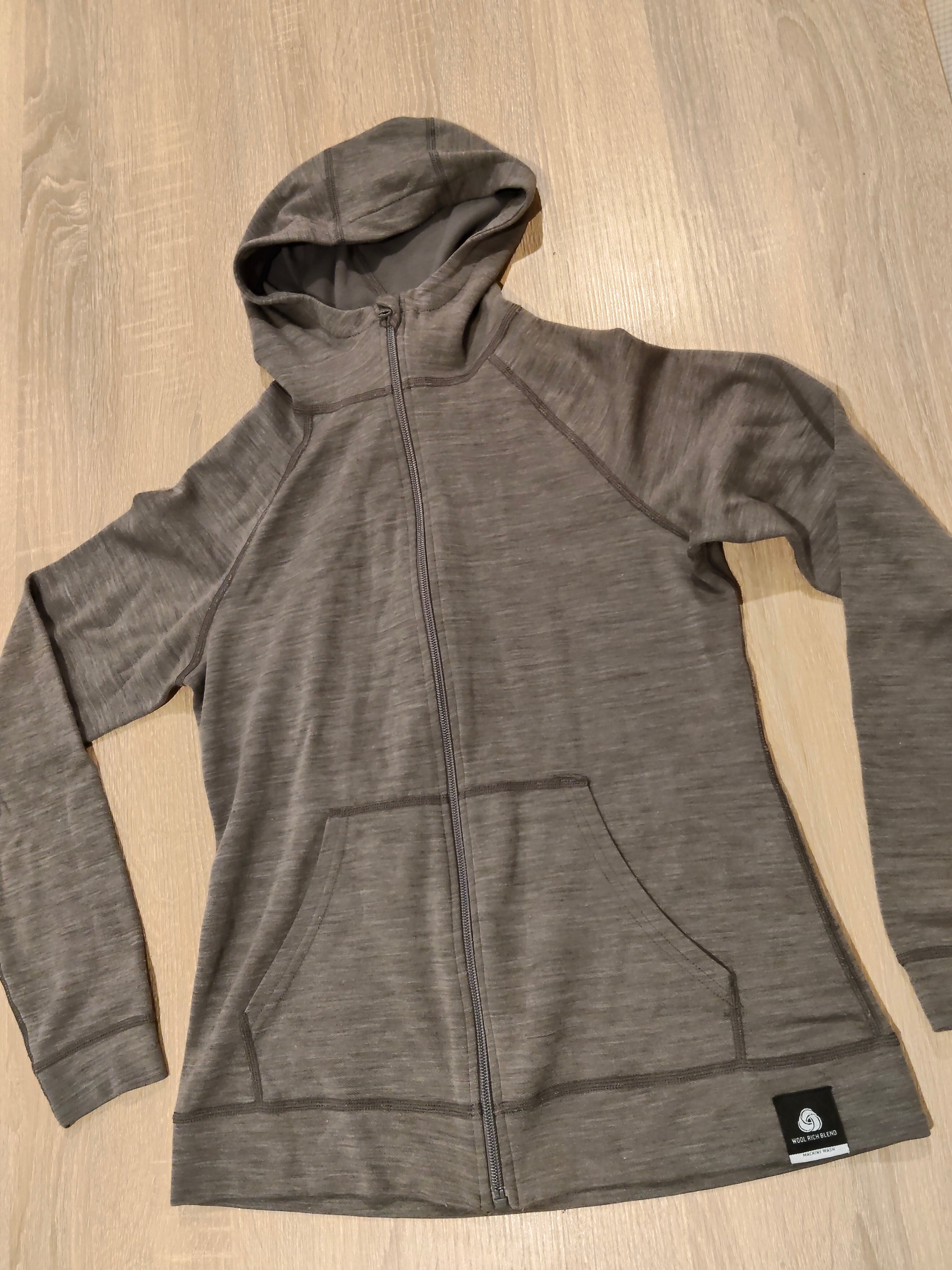 MOUNTAIN WAREHOUSE Merino Blend zip hoodie size 8 Women grey