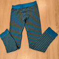 MACPAC 100% Merino leggings size 10y unisex kids - blue stripes