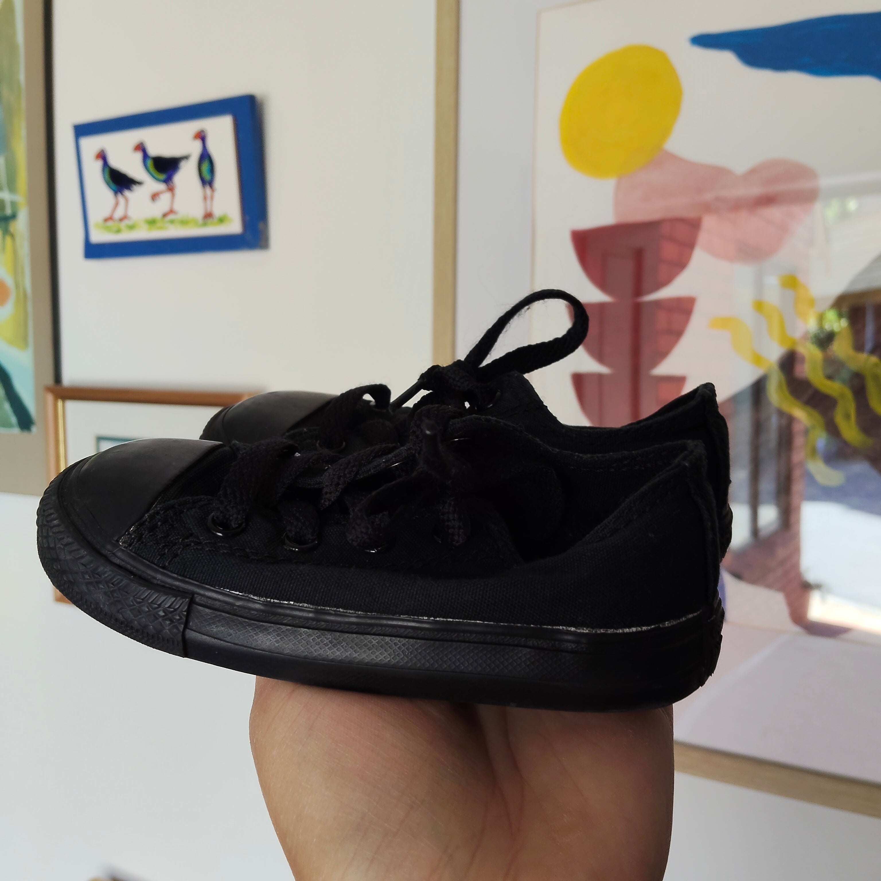 CONVERSE shoes size 7 - 14cm (2-2.5 yrs) black