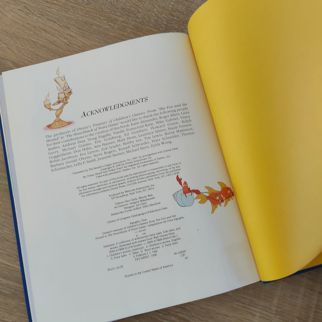 Vintage Disney's Treasury of Children's Classics Hardcover 1996 -Hardcover Book