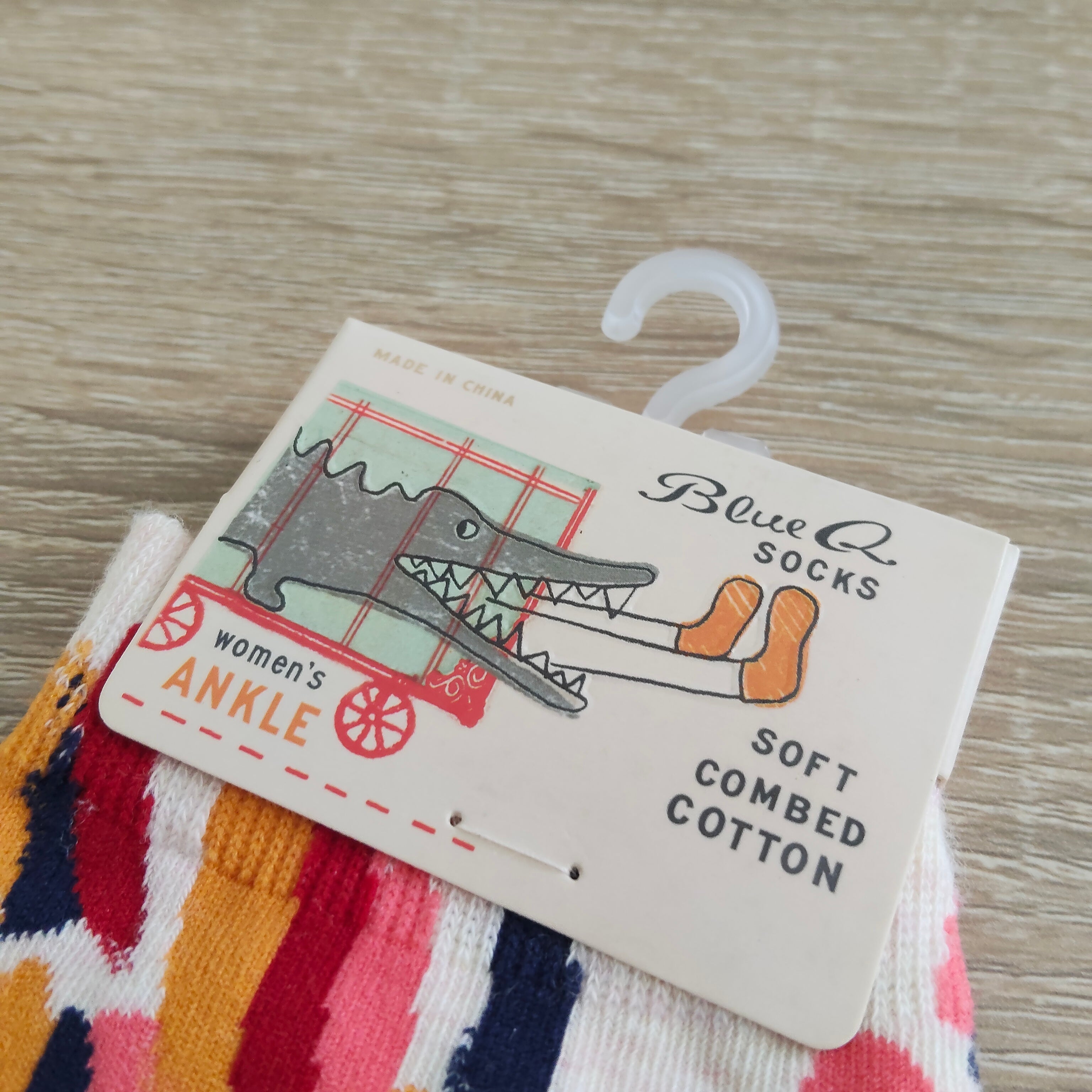 NEW BLUE Q socks size 5-10 Women 'I identify as a Badass'