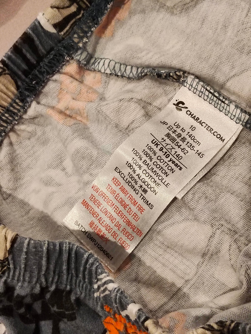 STAR WARS sleep set size 9-10 boys