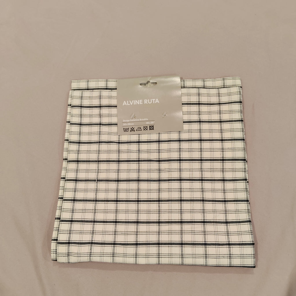 NEW IKEA Alvine Ruta euro cushion cover 50x50cm checkered BNWT