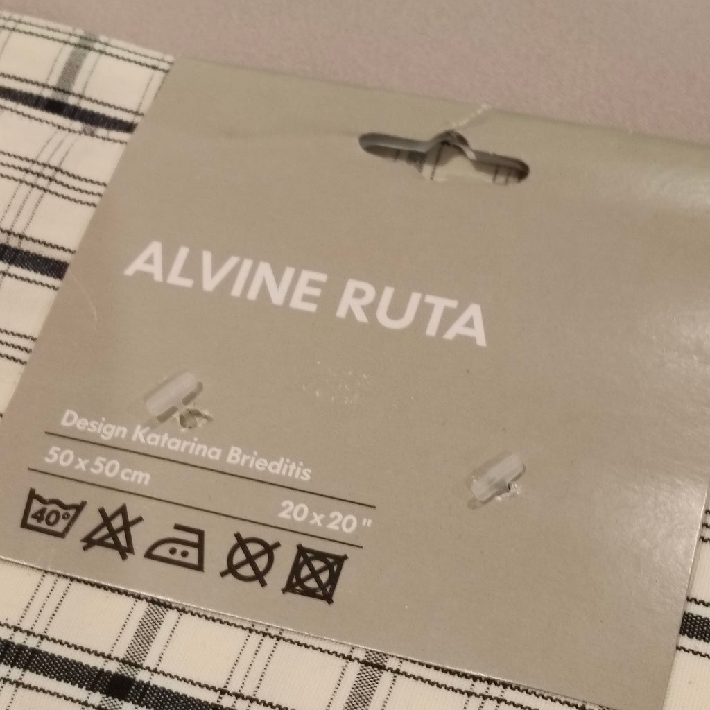 NEW IKEA Alvine Ruta euro cushion cover 50x50cm checkered BNWT