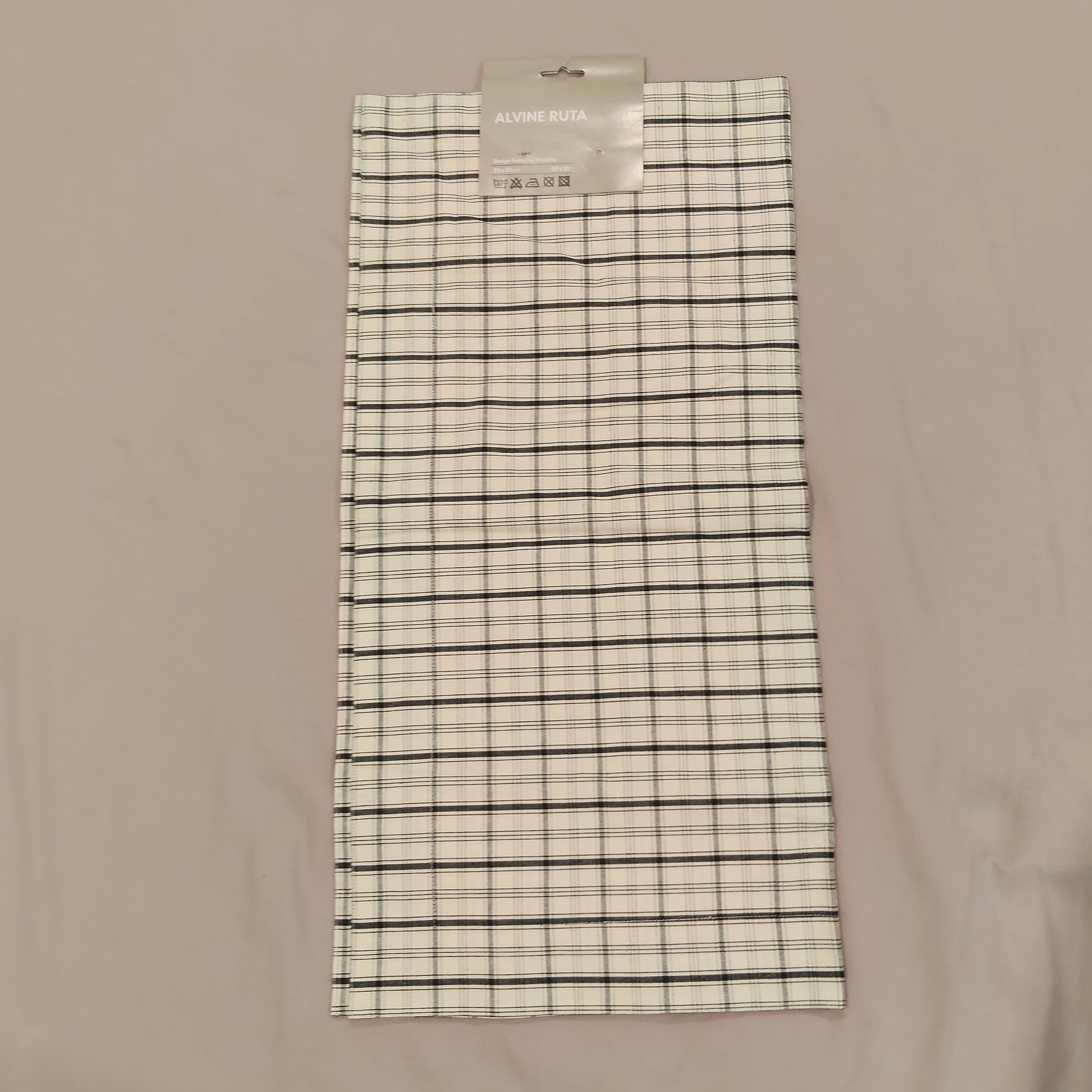 NEW IKEA Alvine Ruta euro cushion cover 50x50cm checkered BNWT