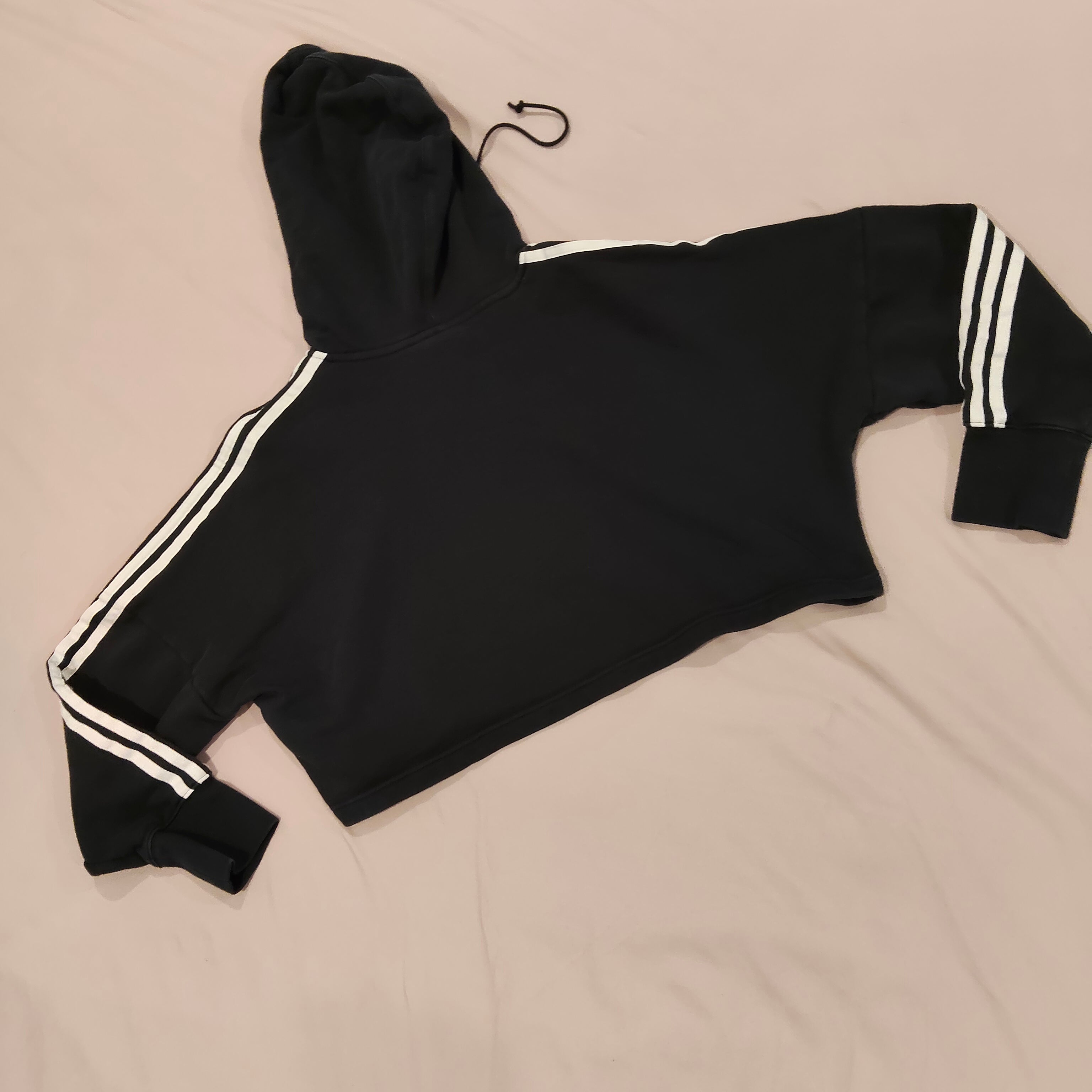 ADIDAS crop hoodie size 10 Women black