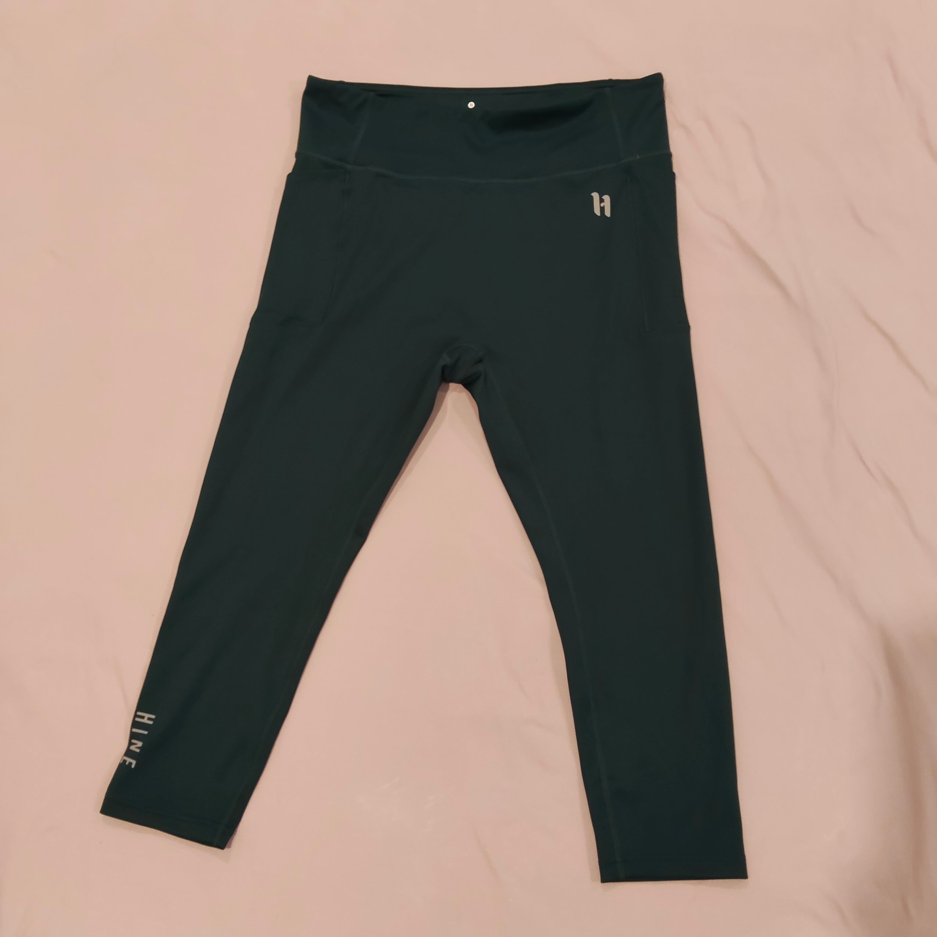 HINE leggings size XXL green Women with side pockets