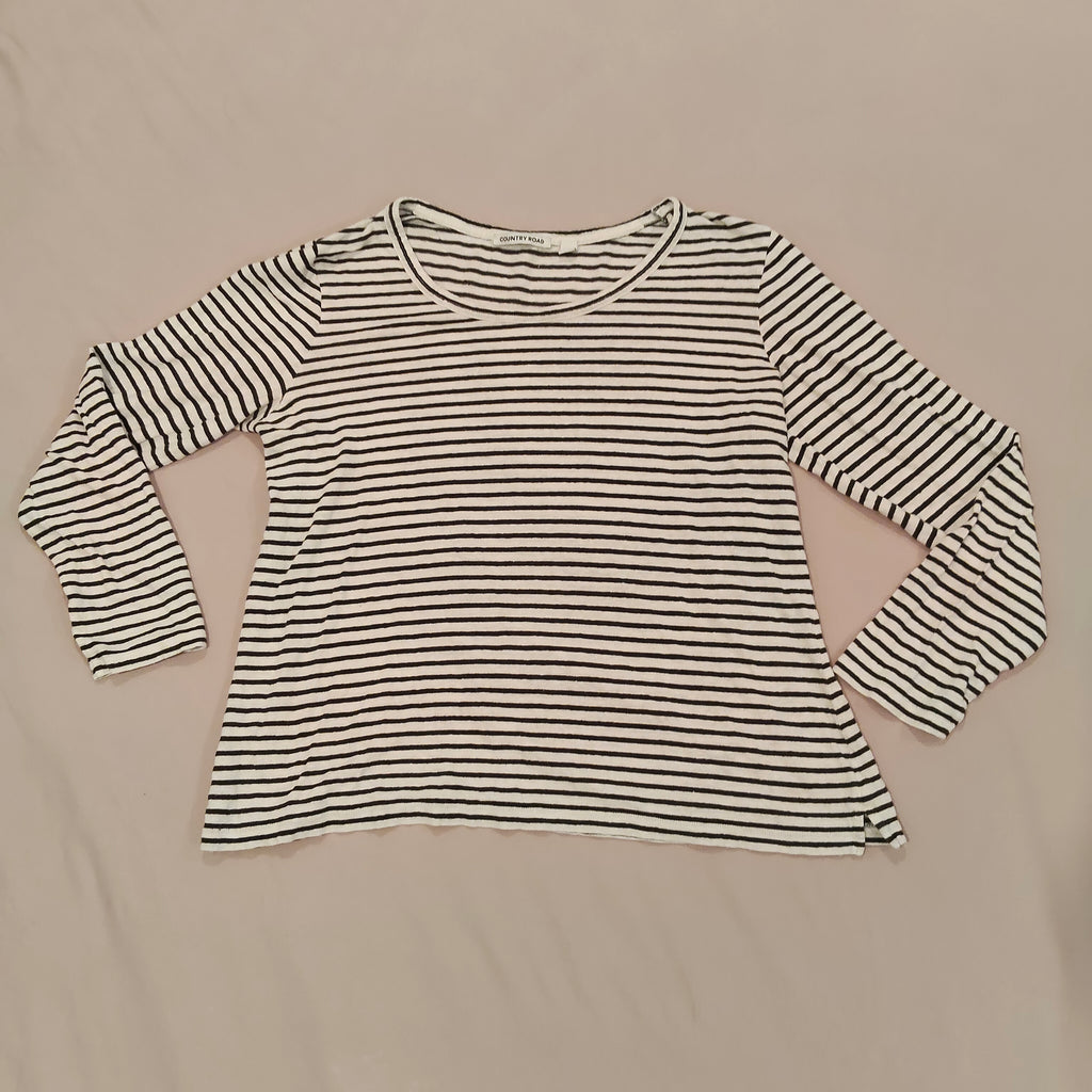COUNTRY ROAD top size XL Women stripes long sleeve