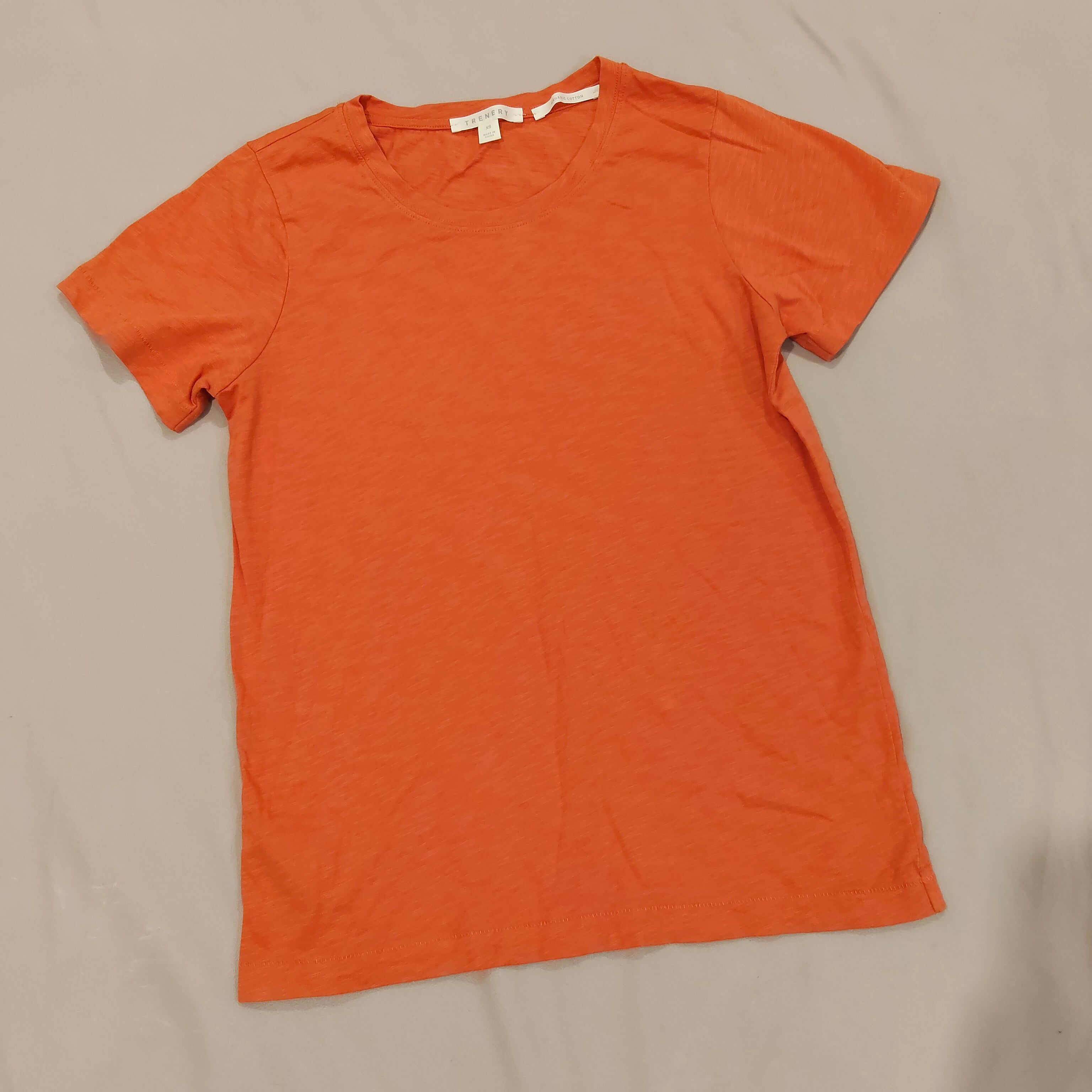 TRENERY top size XS Women orange short sleeve