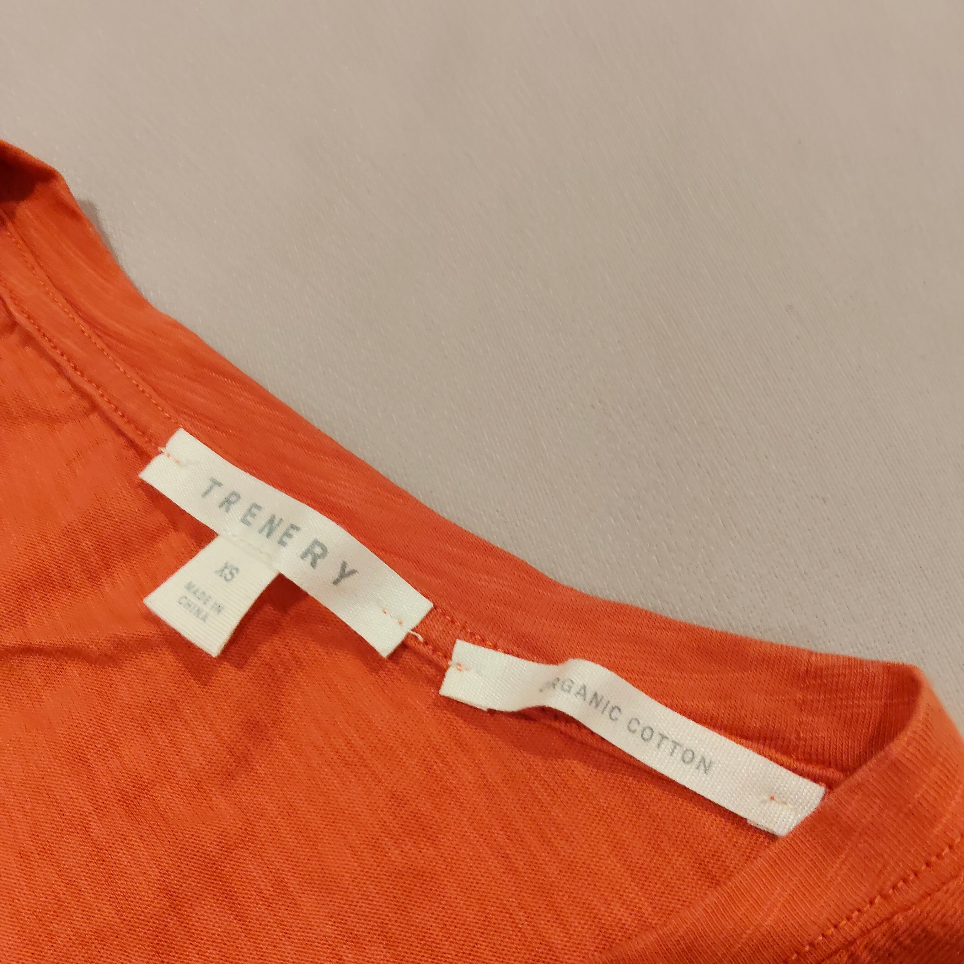 TRENERY top size XS Women orange short sleeve