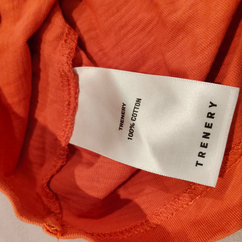 TRENERY top size XS Women orange short sleeve