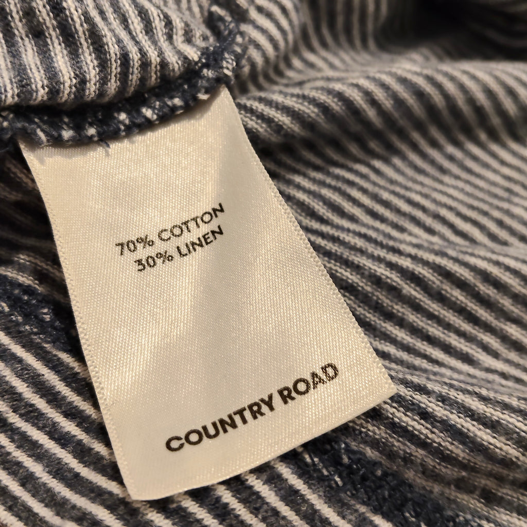 COUNTRY ROAD dress linen blend size 12 Women stripes