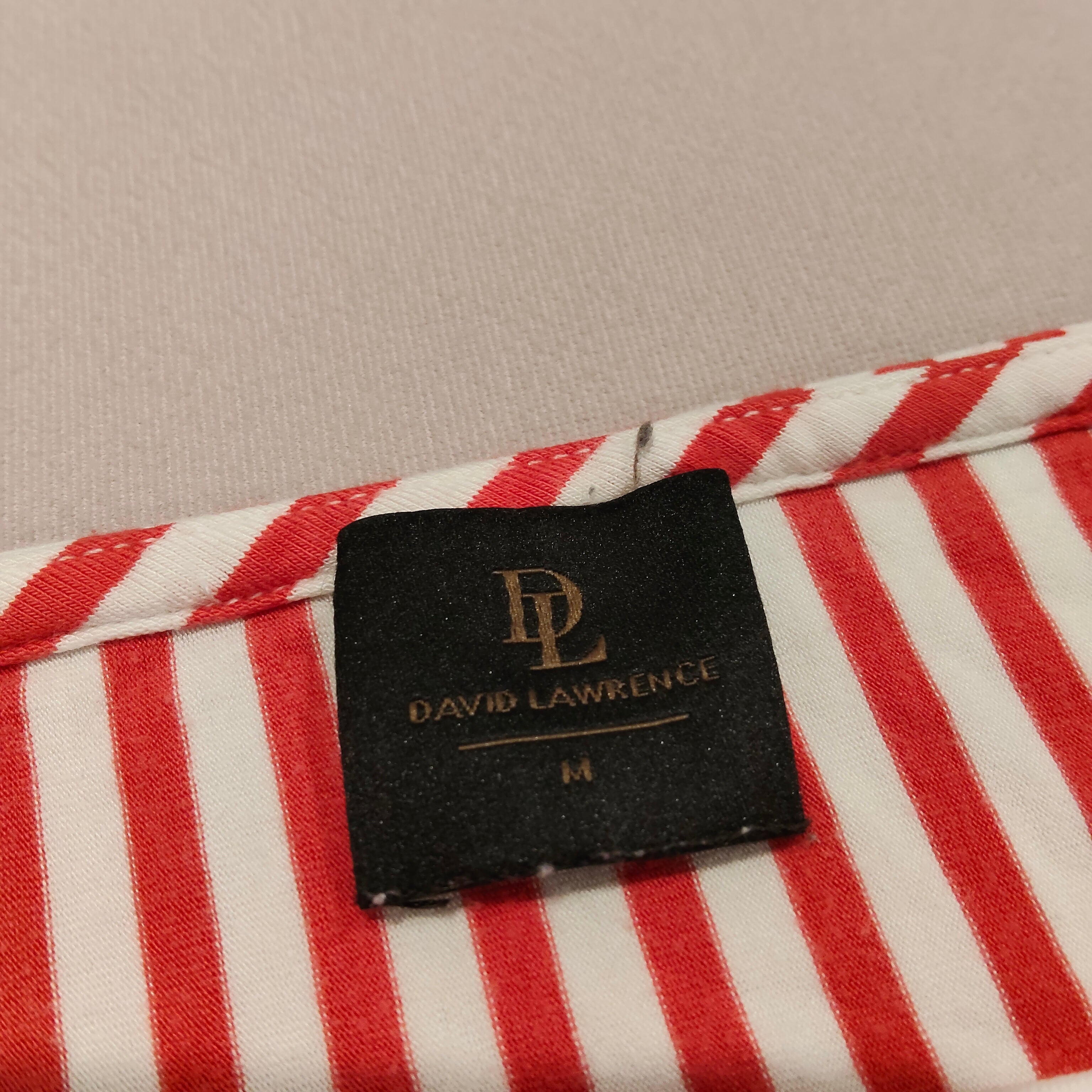 DAVID LAWRENCE top size M Women red stripes