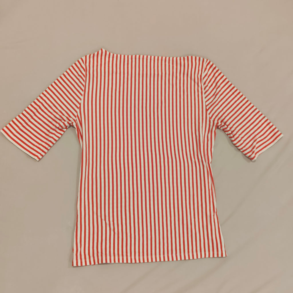 DAVID LAWRENCE top size M Women red stripes