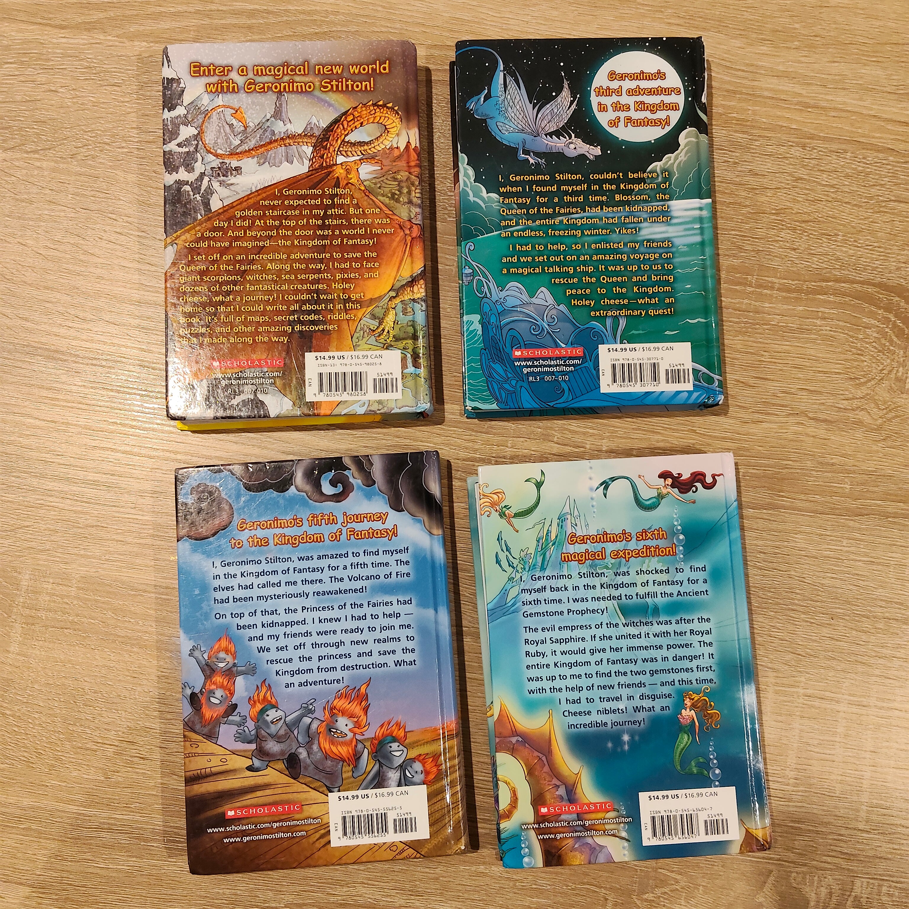 Set of 4 x Geronimo Stilton Books
