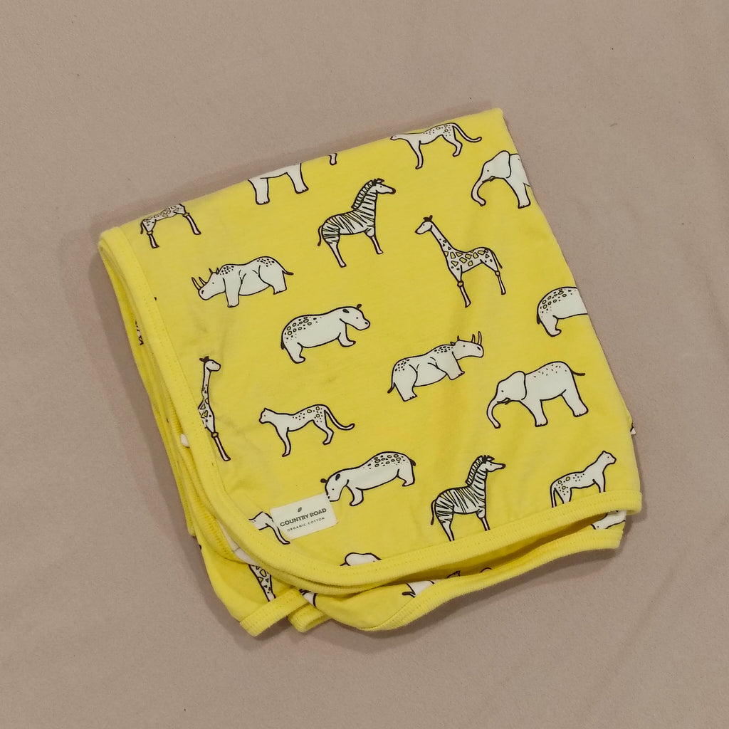 COUNTRY ROAD cotton baby blanket (85x85cm)