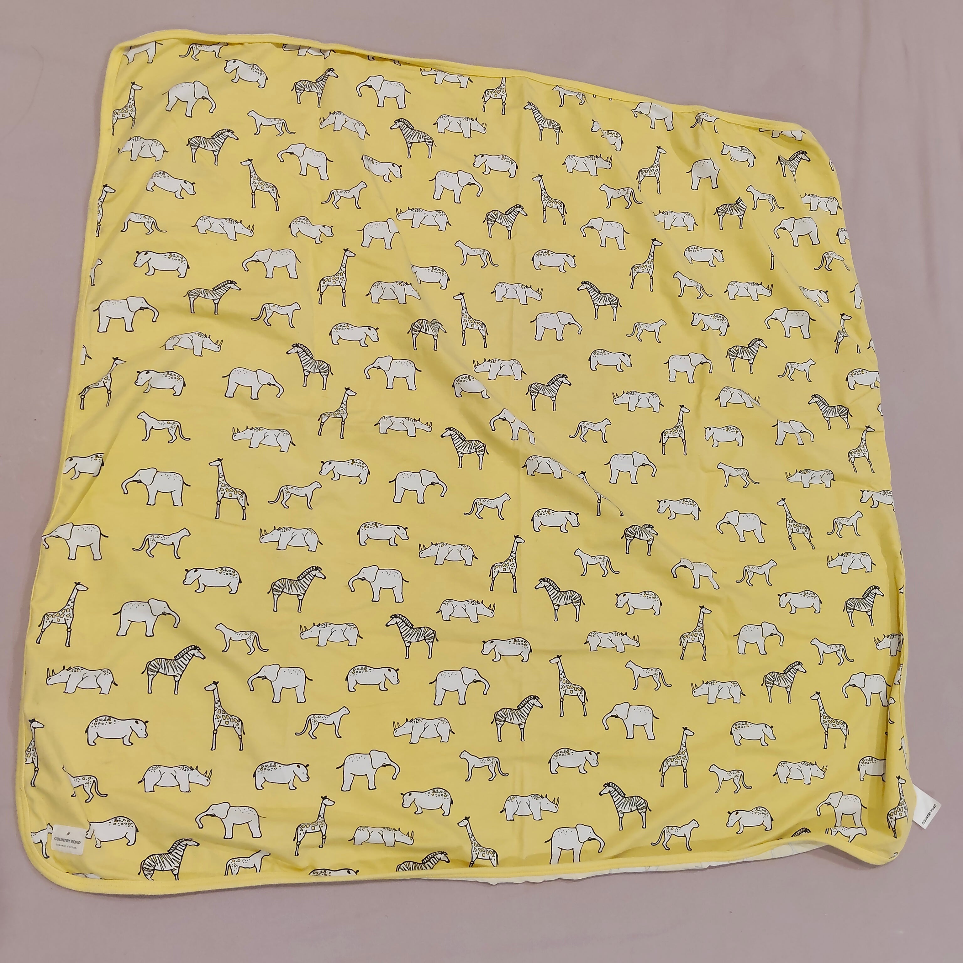 COUNTRY ROAD cotton baby blanket (85x85cm)