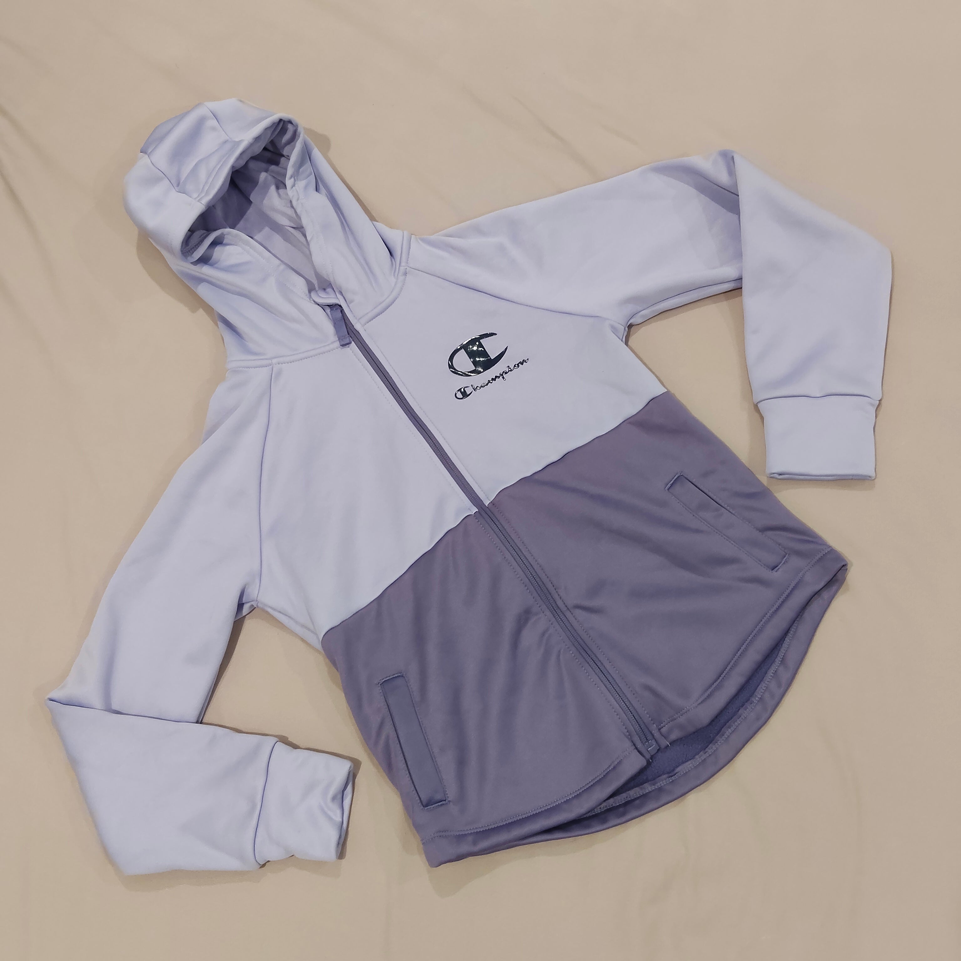 CHAMPION zip hoodie size 12-14y girls purple