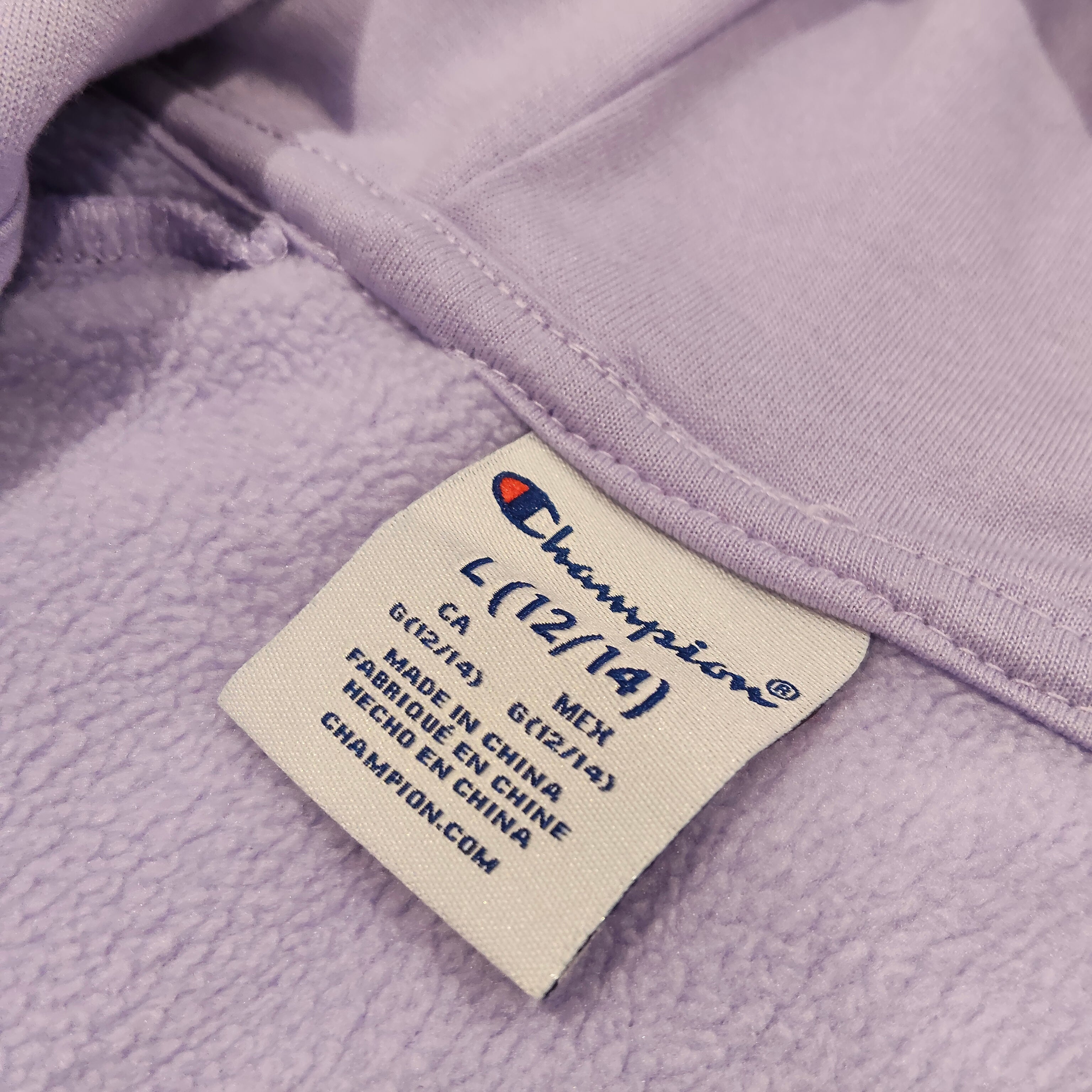 CHAMPION zip hoodie size 12-14y girls purple