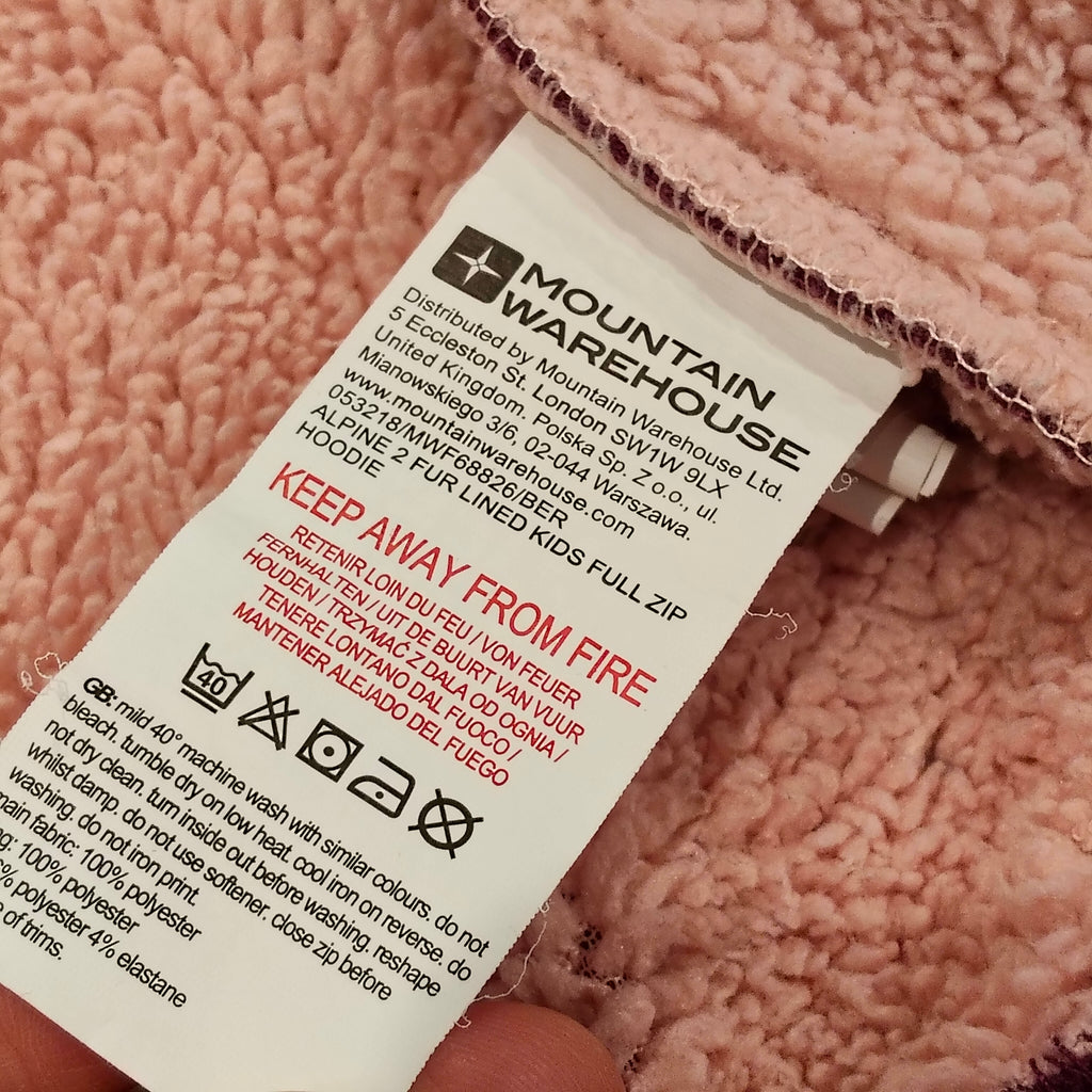 MOUNTAIN WAREHOUSE zip hoodie size 11-12y girls