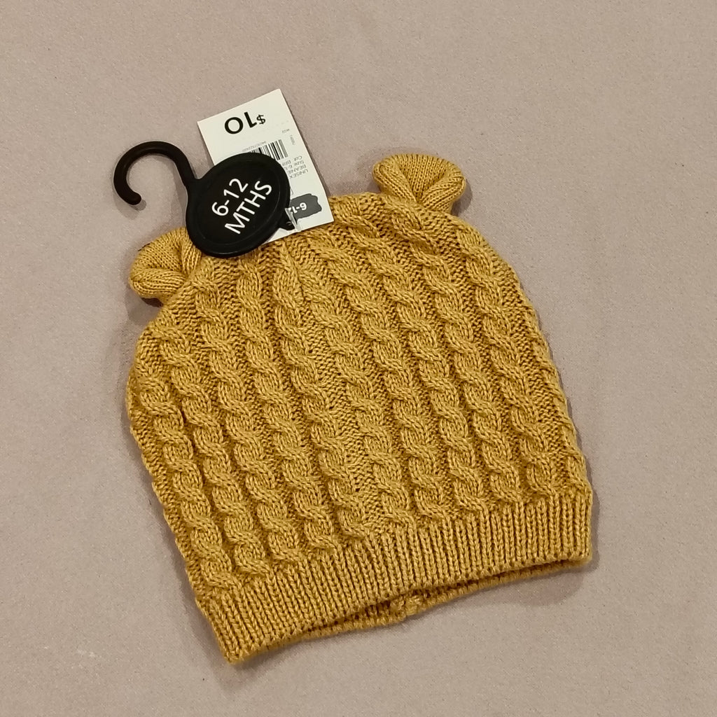 NEW Beanie size 6-12m yellow Teddy BNWT