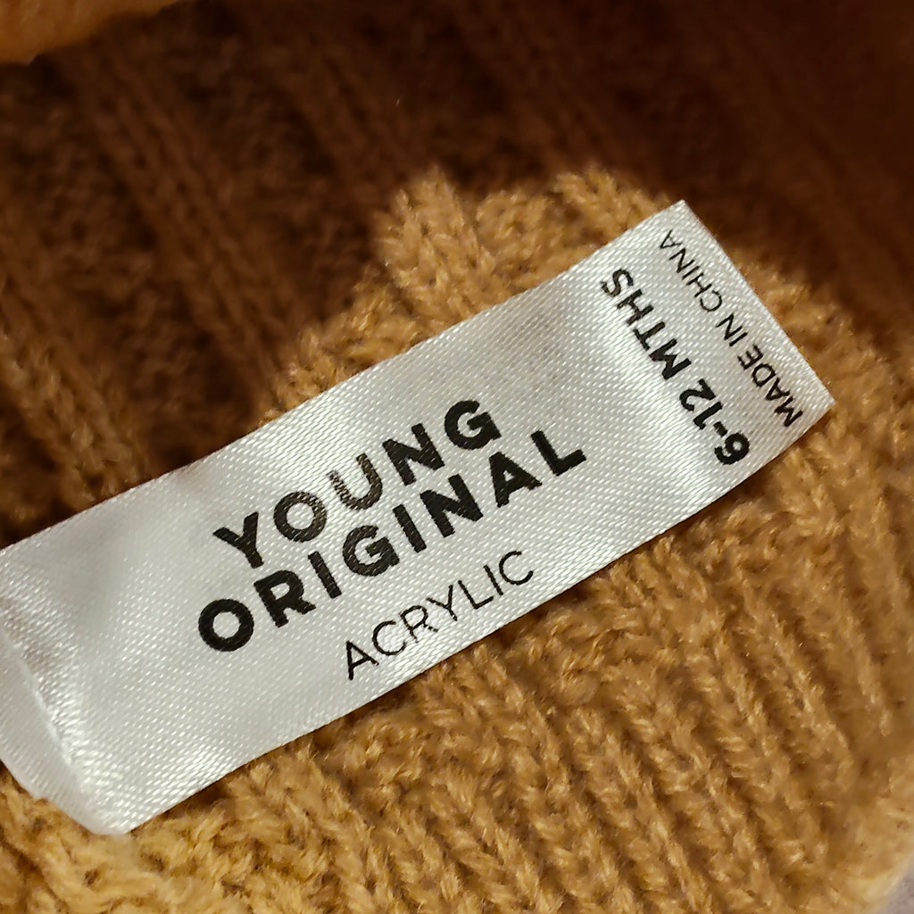 NEW Beanie size 6-12m yellow Teddy BNWT