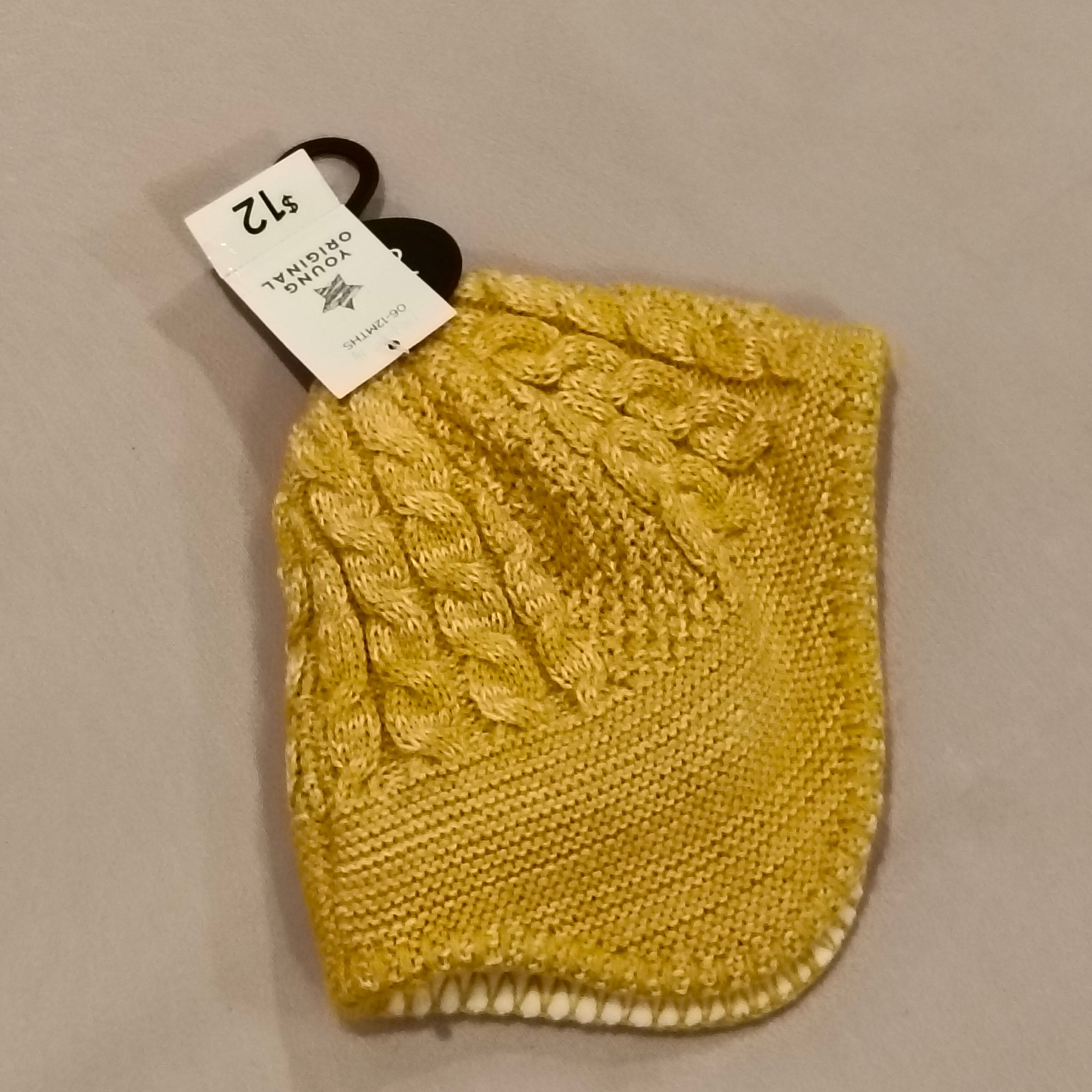 NEW beanie size 6-12m baby yellow BNWT