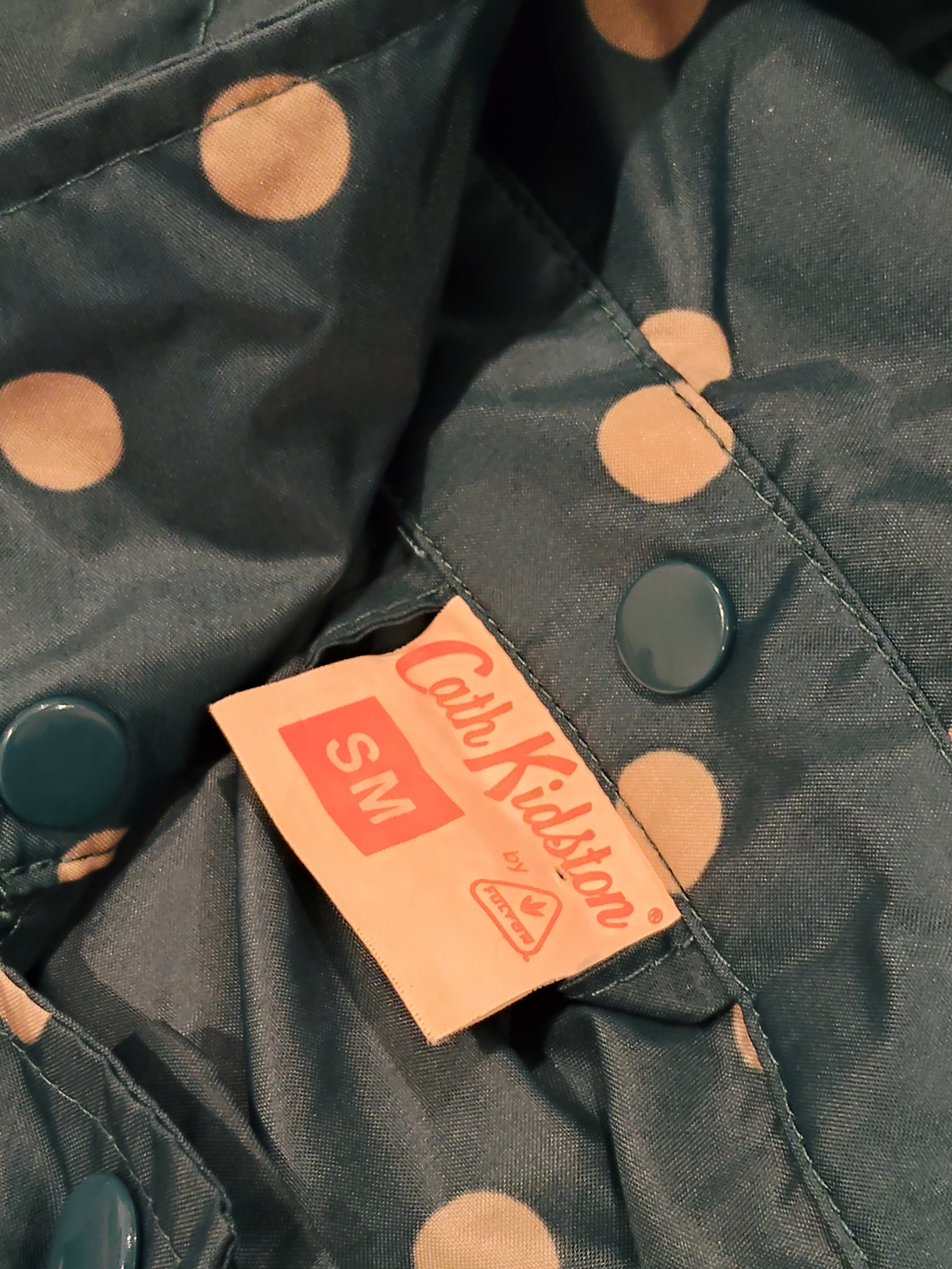 Vintage CATH KIDSTON rain jacket size S-M Women Polka Dot