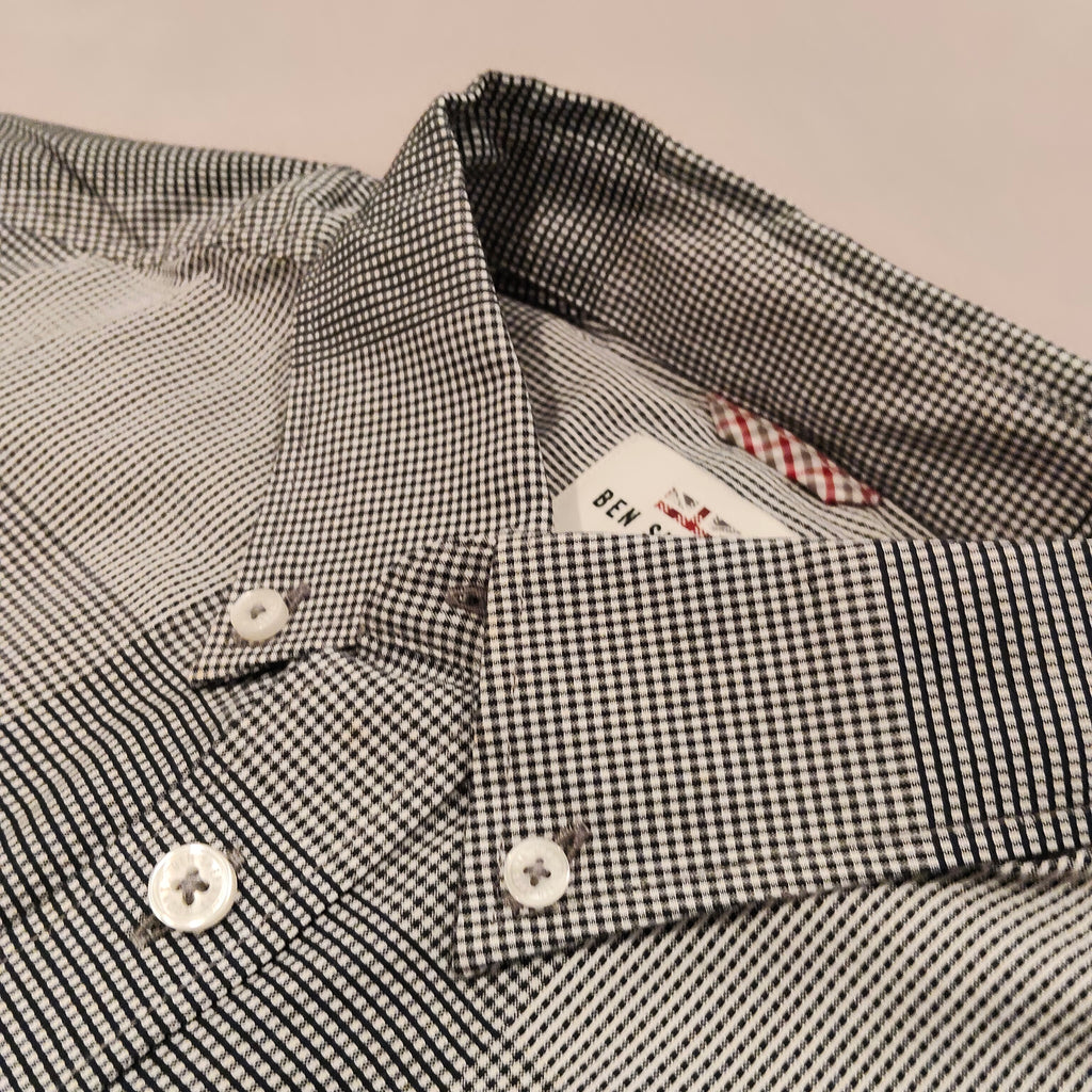 New BEN SHERMAN shirt size M Mens checkered short sleeve