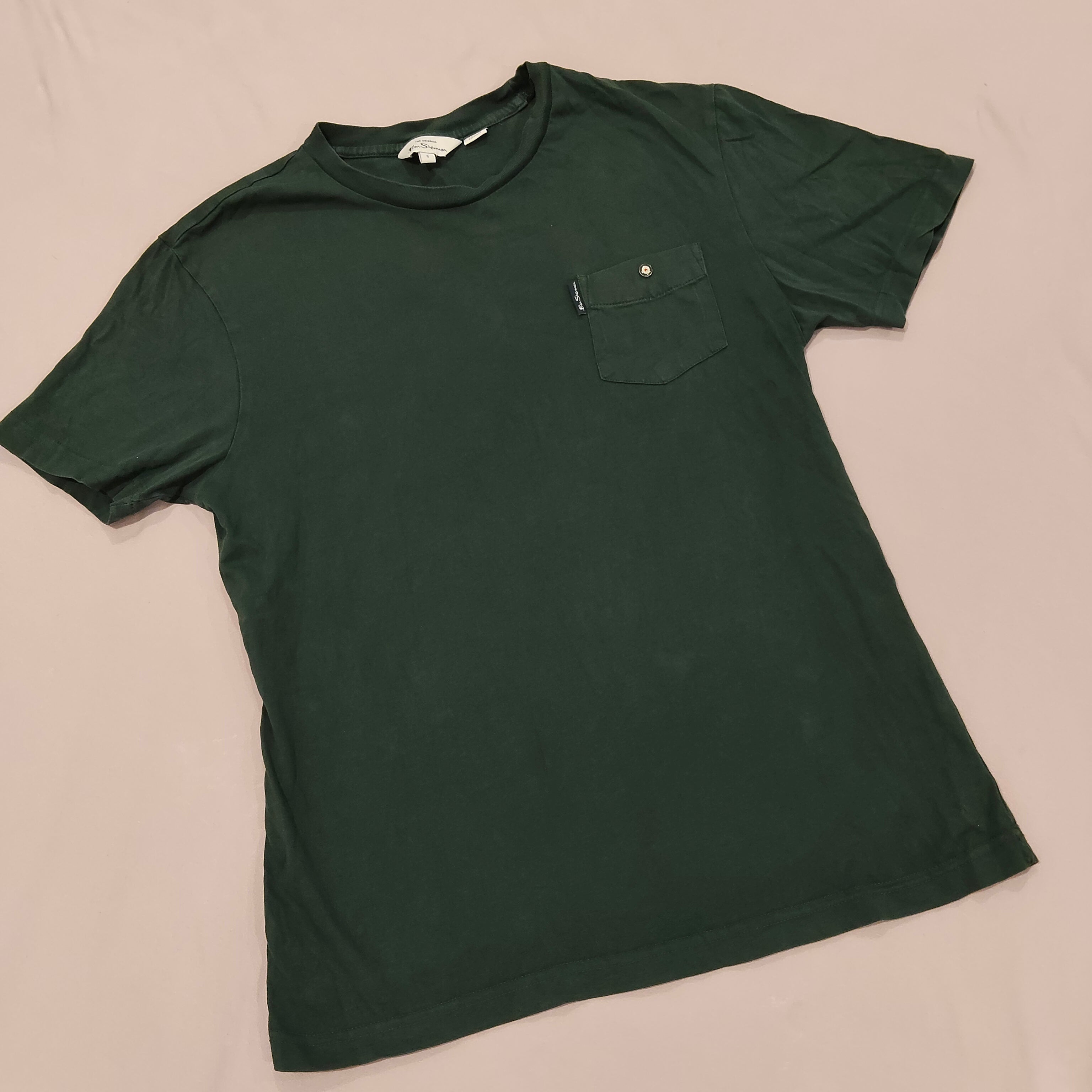 BEN SHERMAN tee size S Mens green short sleeve