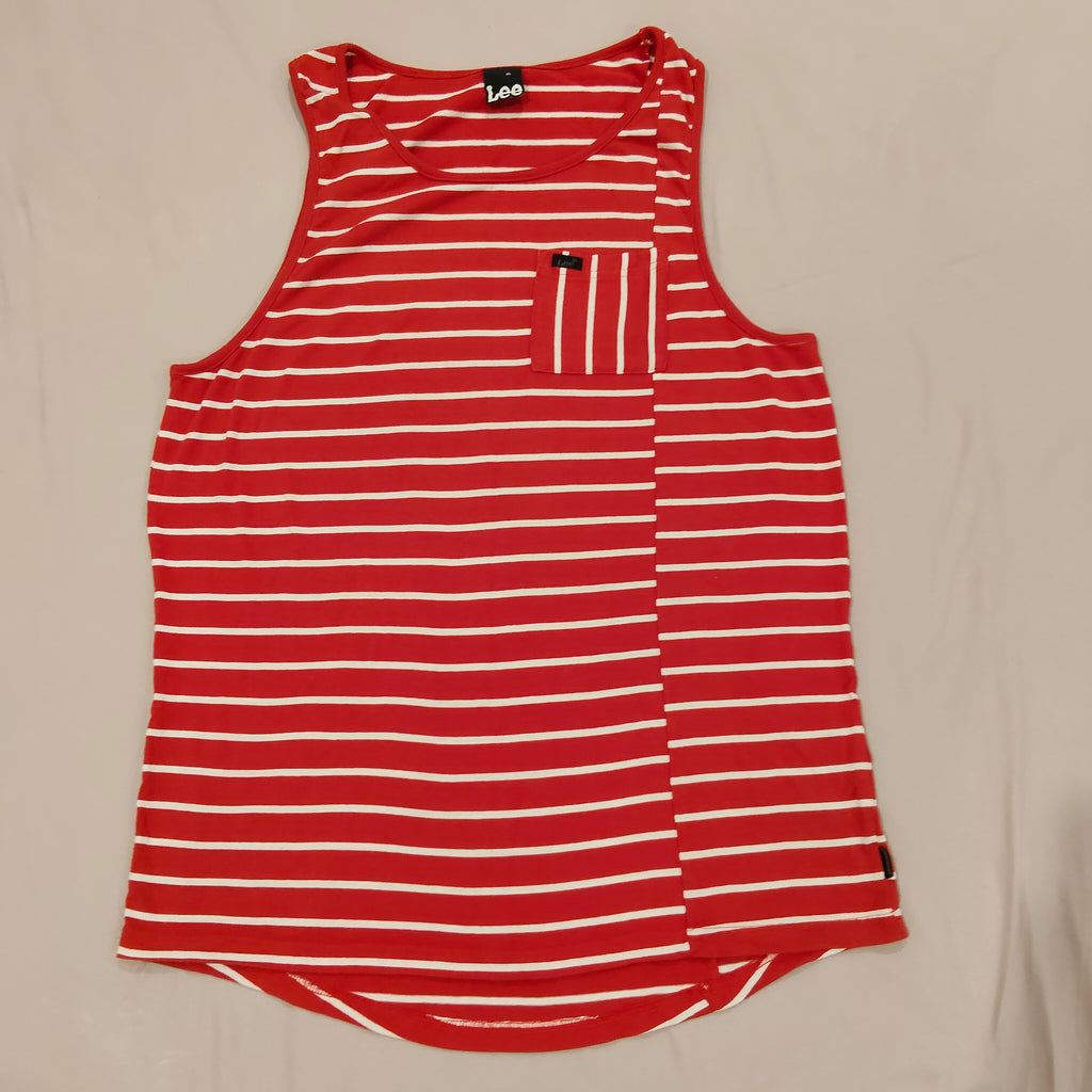 LEE tank top size XL men red stripes