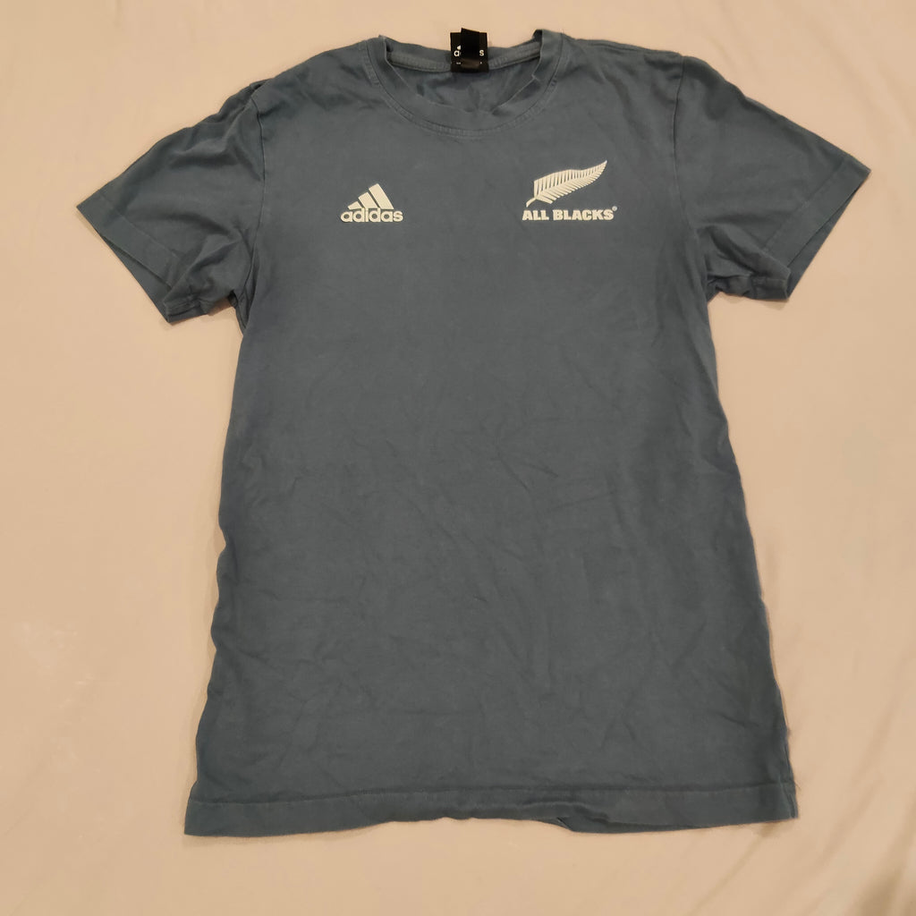 ADIDAS ALL BLACKS tee size S Mens blue short sleeve