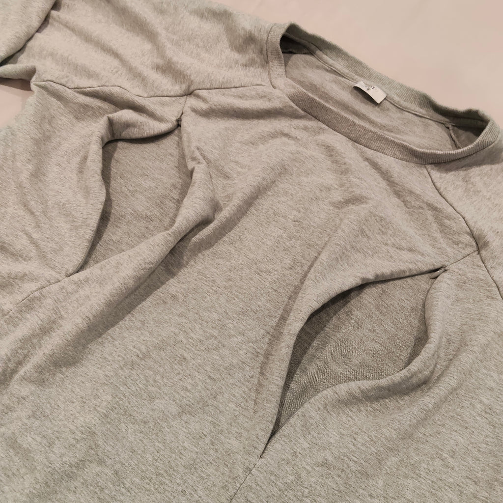 CLOSE TO THE HEART Breastfeeding jumper size 18 Womens grey